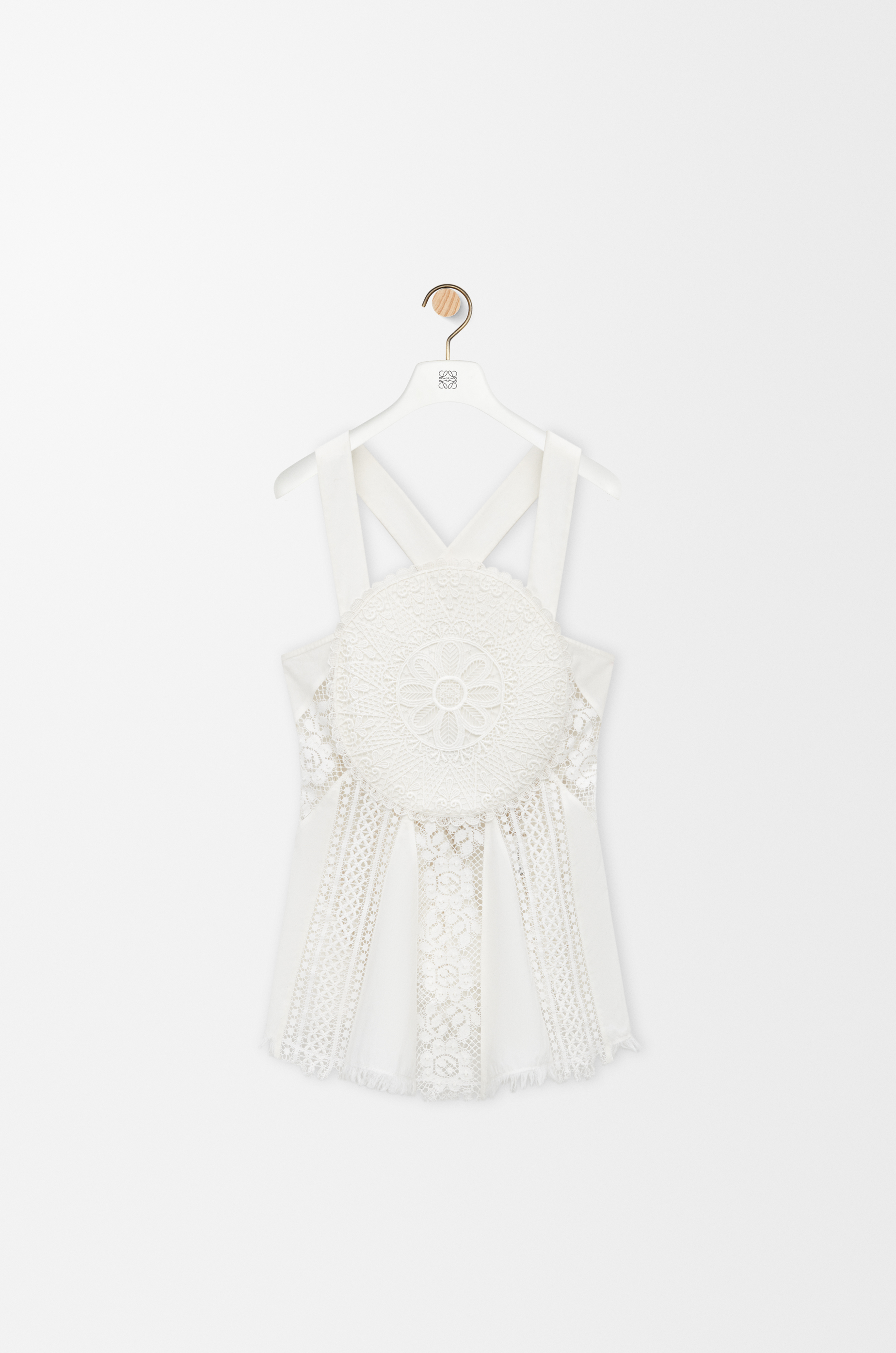 Lace top in cotton White - LOEWE