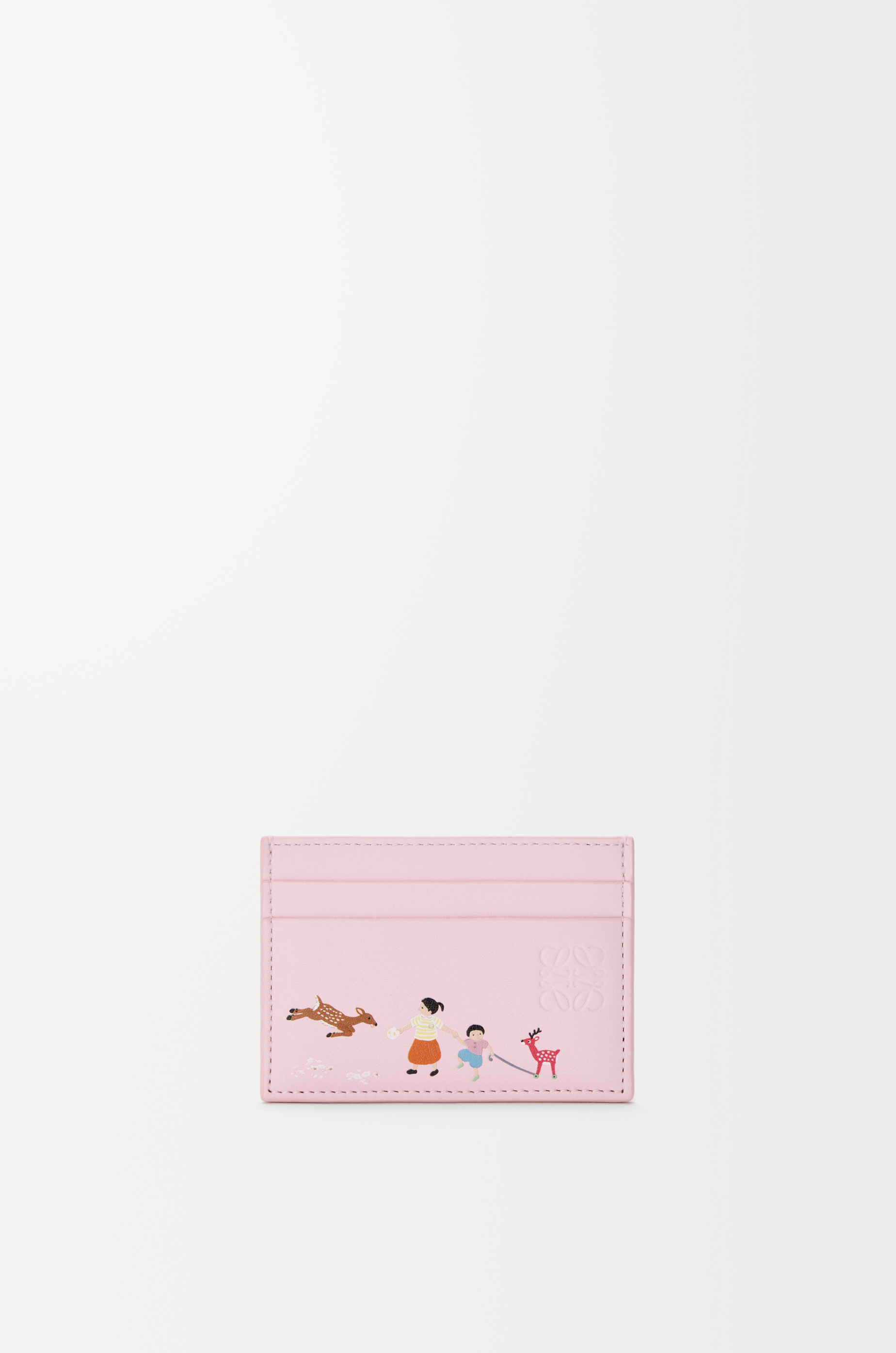 シカ プレーン カードホルダー（ナパカーフ） ピンク - LOEWE Japan