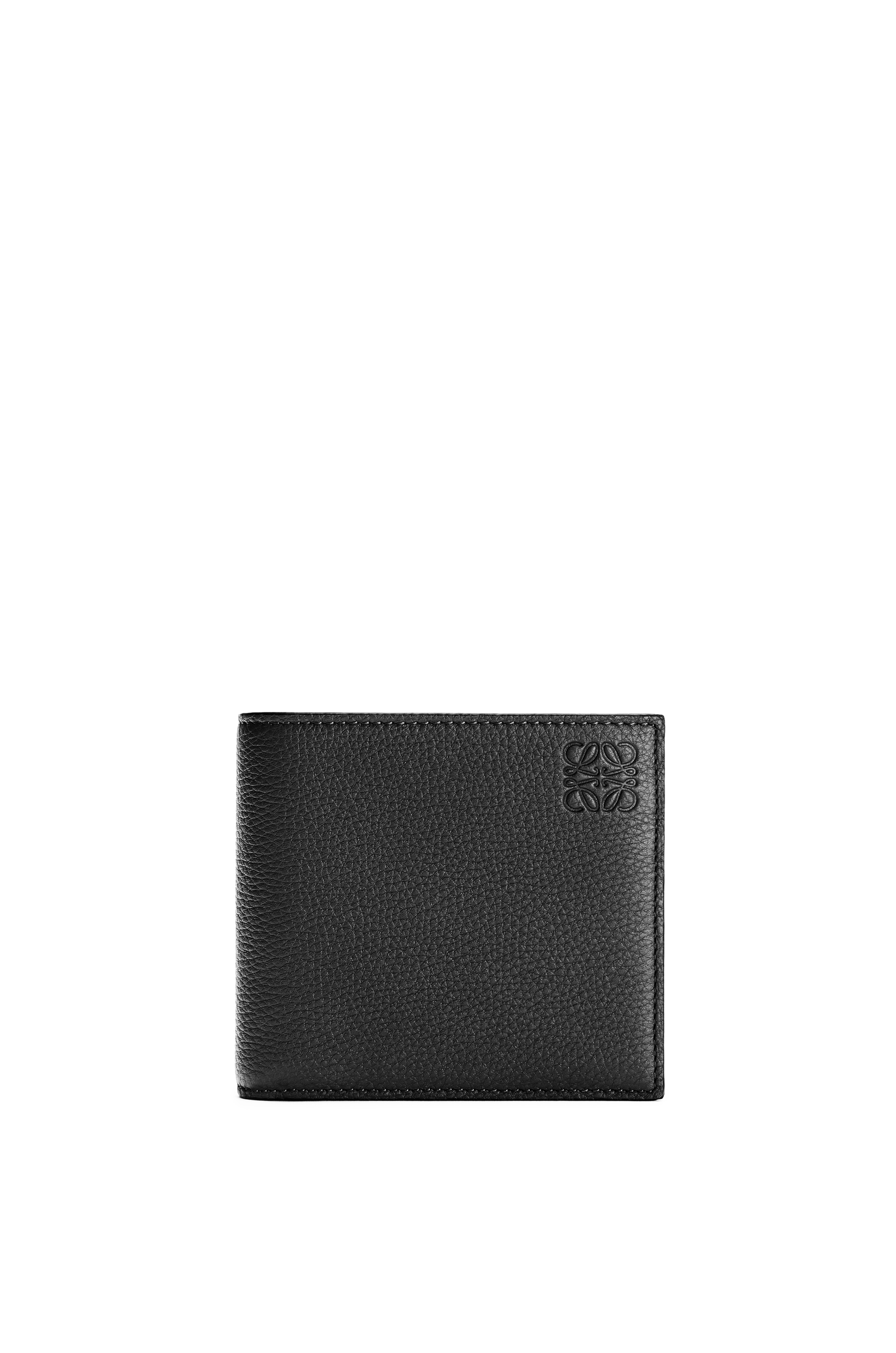 Bifold coin wallet in soft grained 