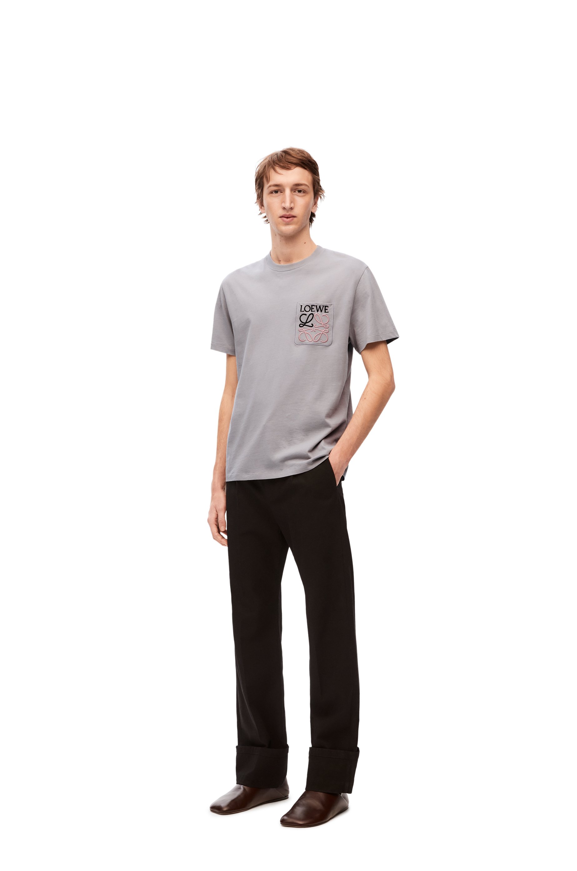Relaxed fit T-shirt in cotton Medium Grey - LOEWE