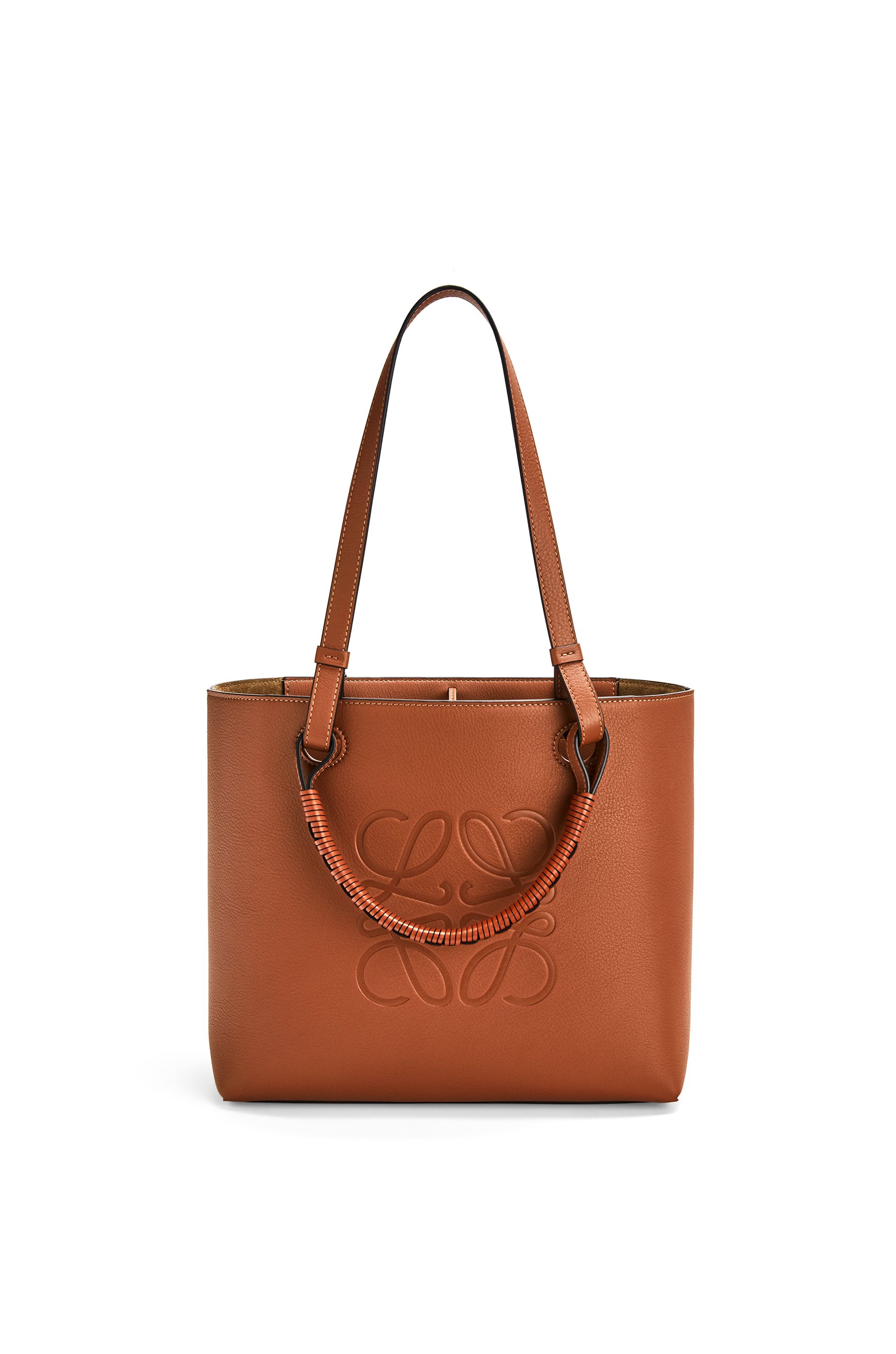 Small Anagram Tote bag in classic calfskin Tan - LOEWE