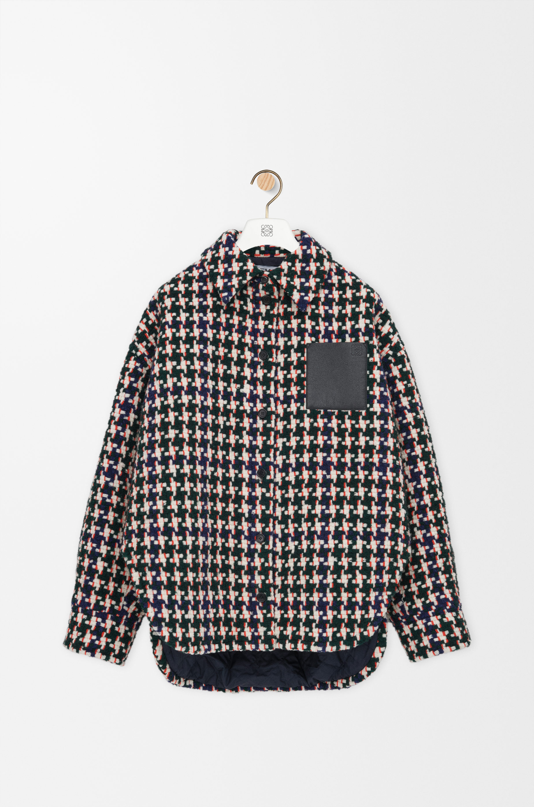 Overshirt in wool blend Green - LOEWE International official website