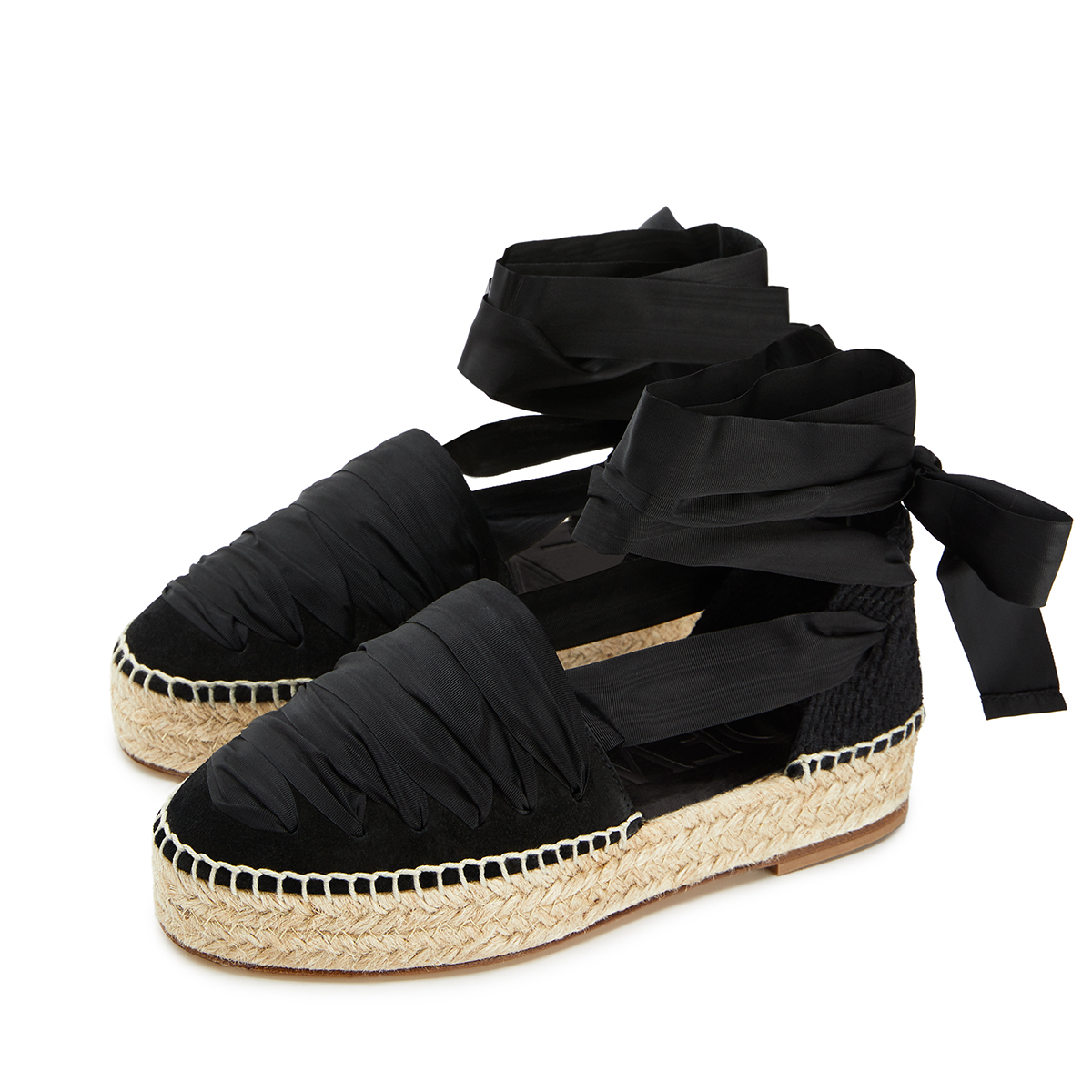 Wedge Ribbon Espadrille Black LOEWE