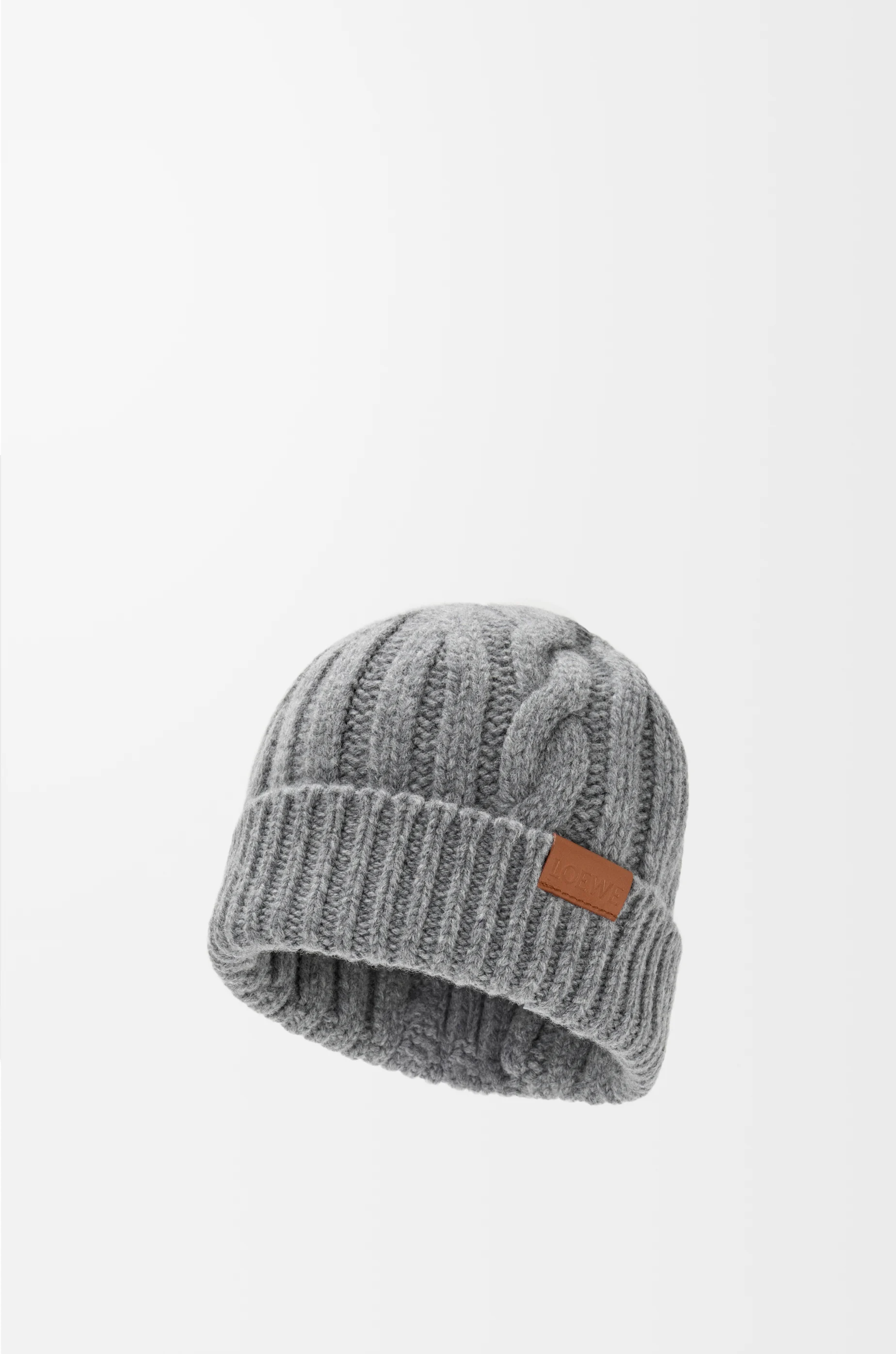 LOEWE Beanie in wool Grey Melange