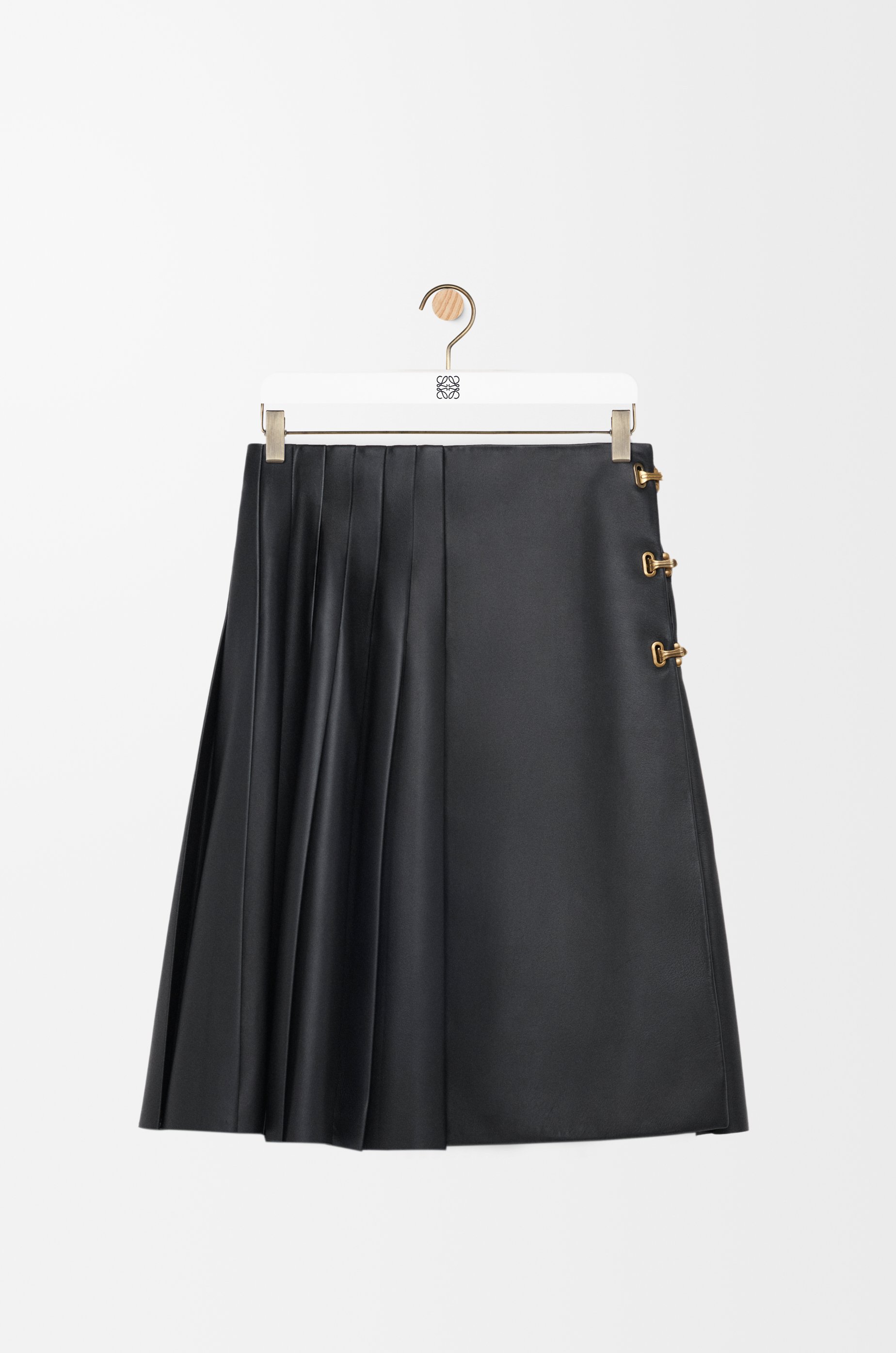 【関税&送料込】Loewe Skirts Black Pleated skirt in nappa lambskin Black - LOEWE