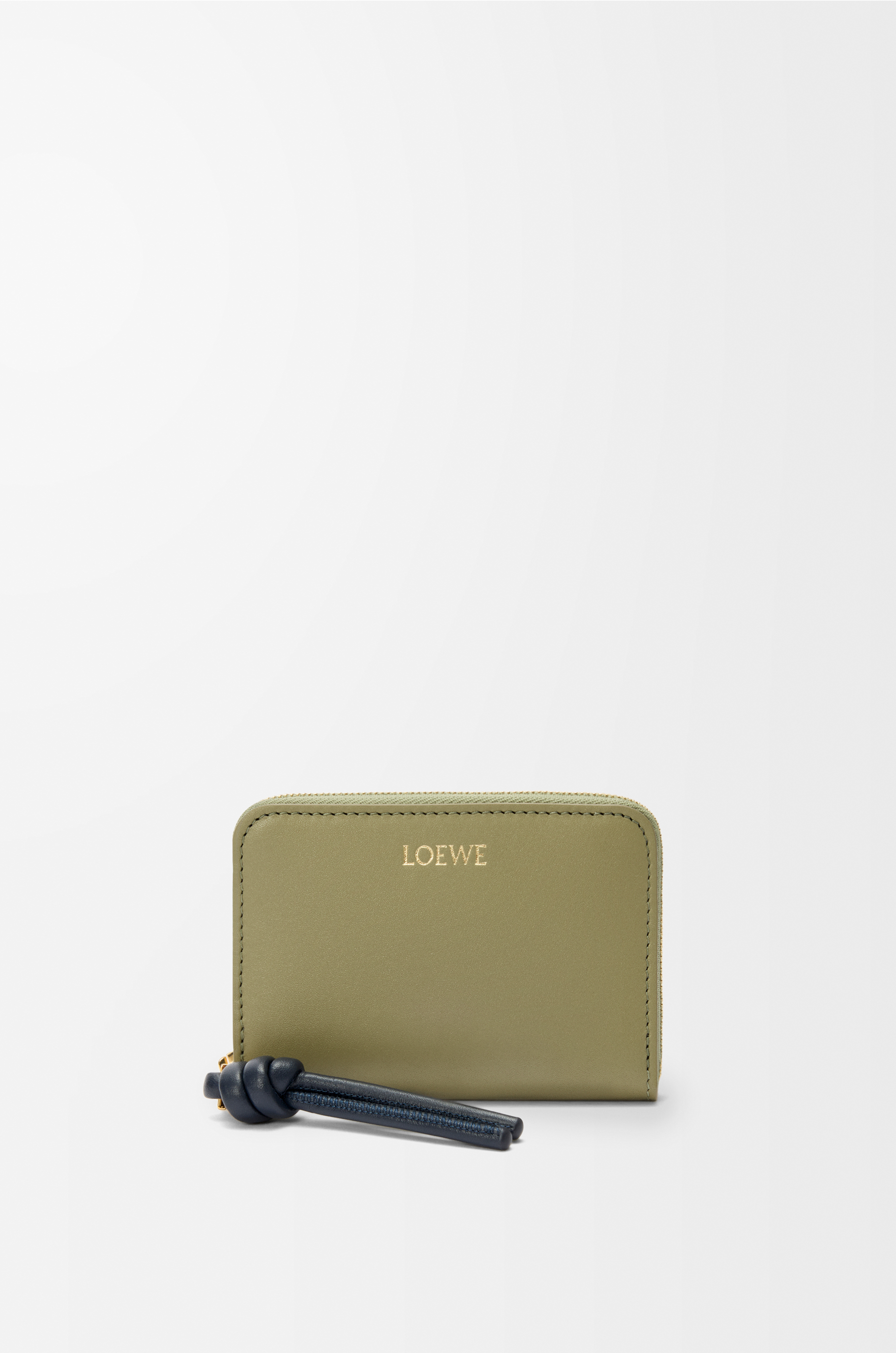 Zipped coin purse in shiny nappa calfskin Green - LOEWE