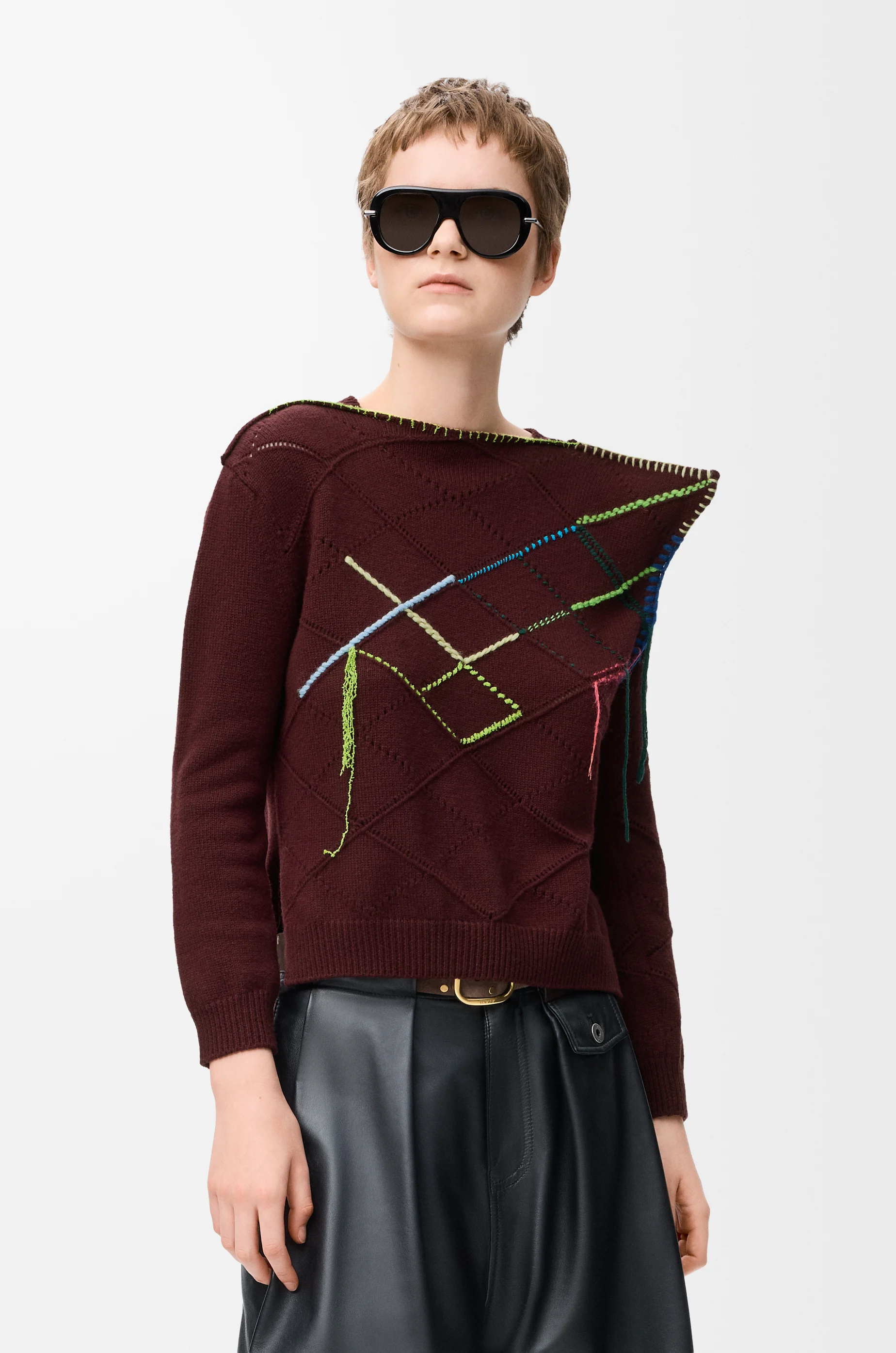 LOEWE Jersey en lana Burdeos