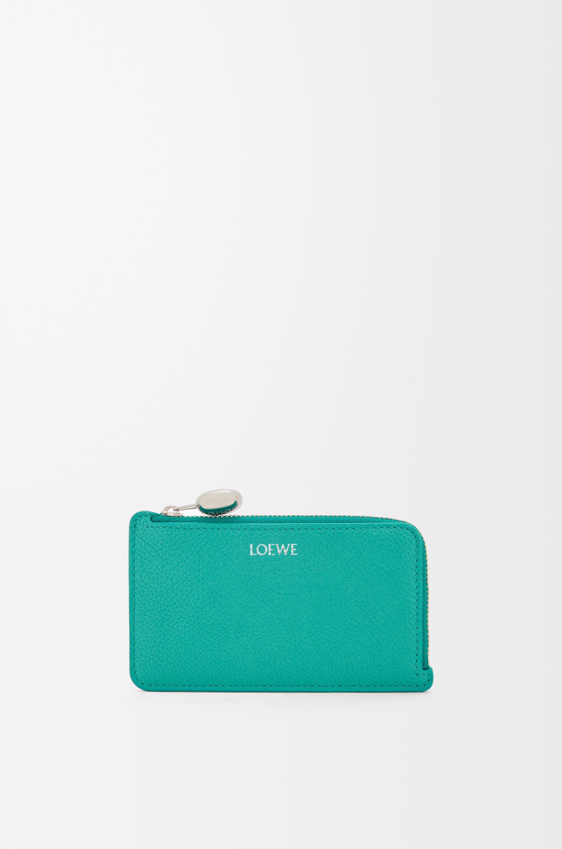 コインケース・小銭入れ LOEWE COIN CARDHOLDER\tC565Z40X03\t6579\t\tSHELL GREY Pebble coin cardholder in pebble grained calfskin Blue - LOEWE
