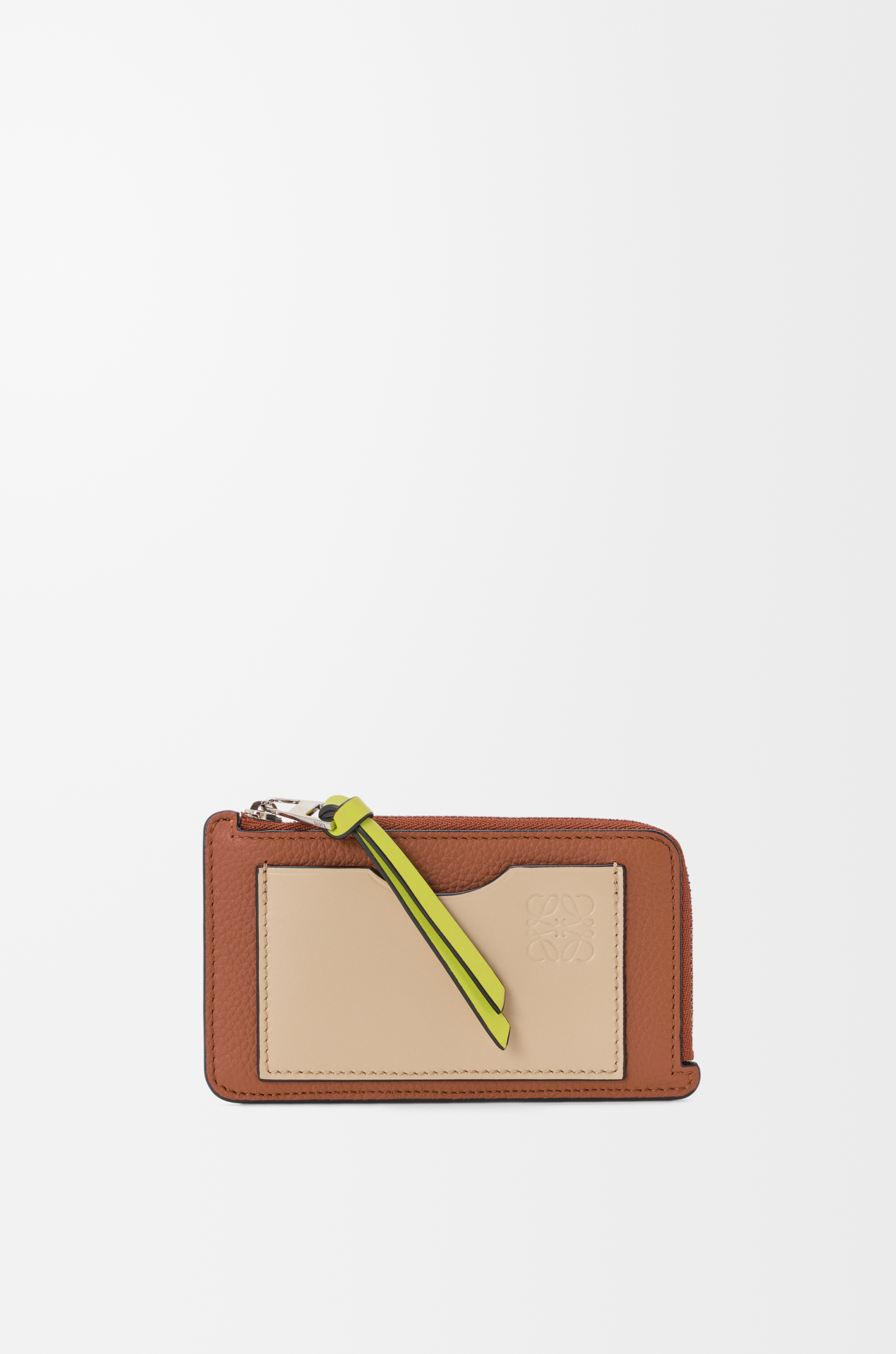 Coin cardholder in soft grained calfskin Beige - LOEWE USA