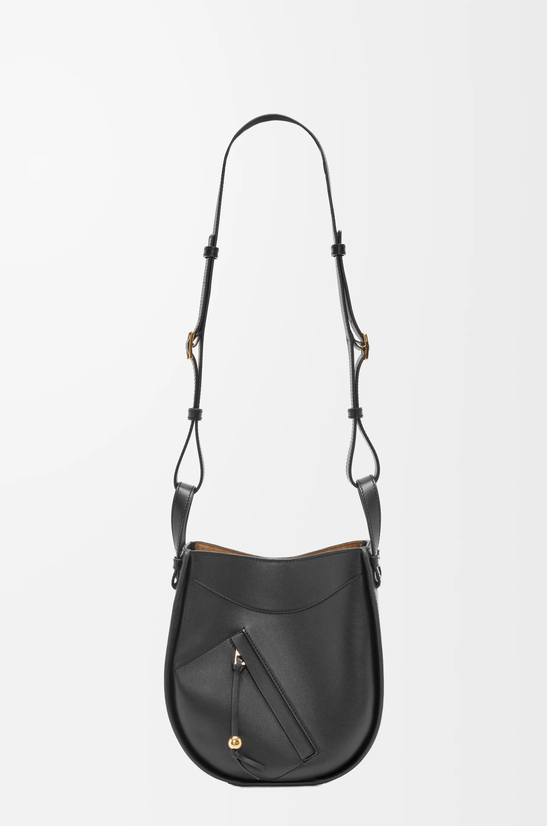 LOEWE Bolso Hammock Slice en piel de ternera Negro