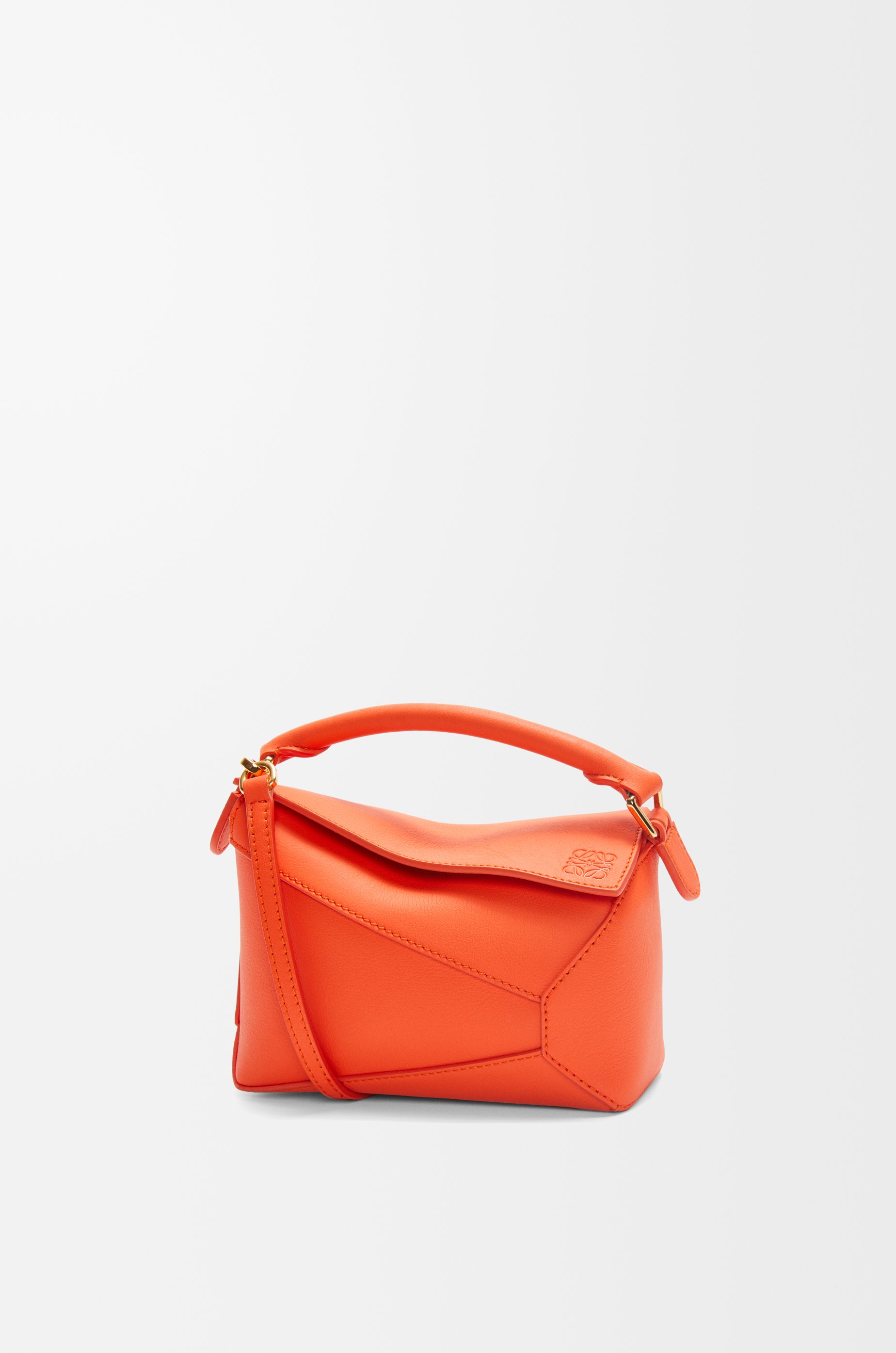 Mini Puzzle bag in classic calfskin Vivid Orange LOEWE