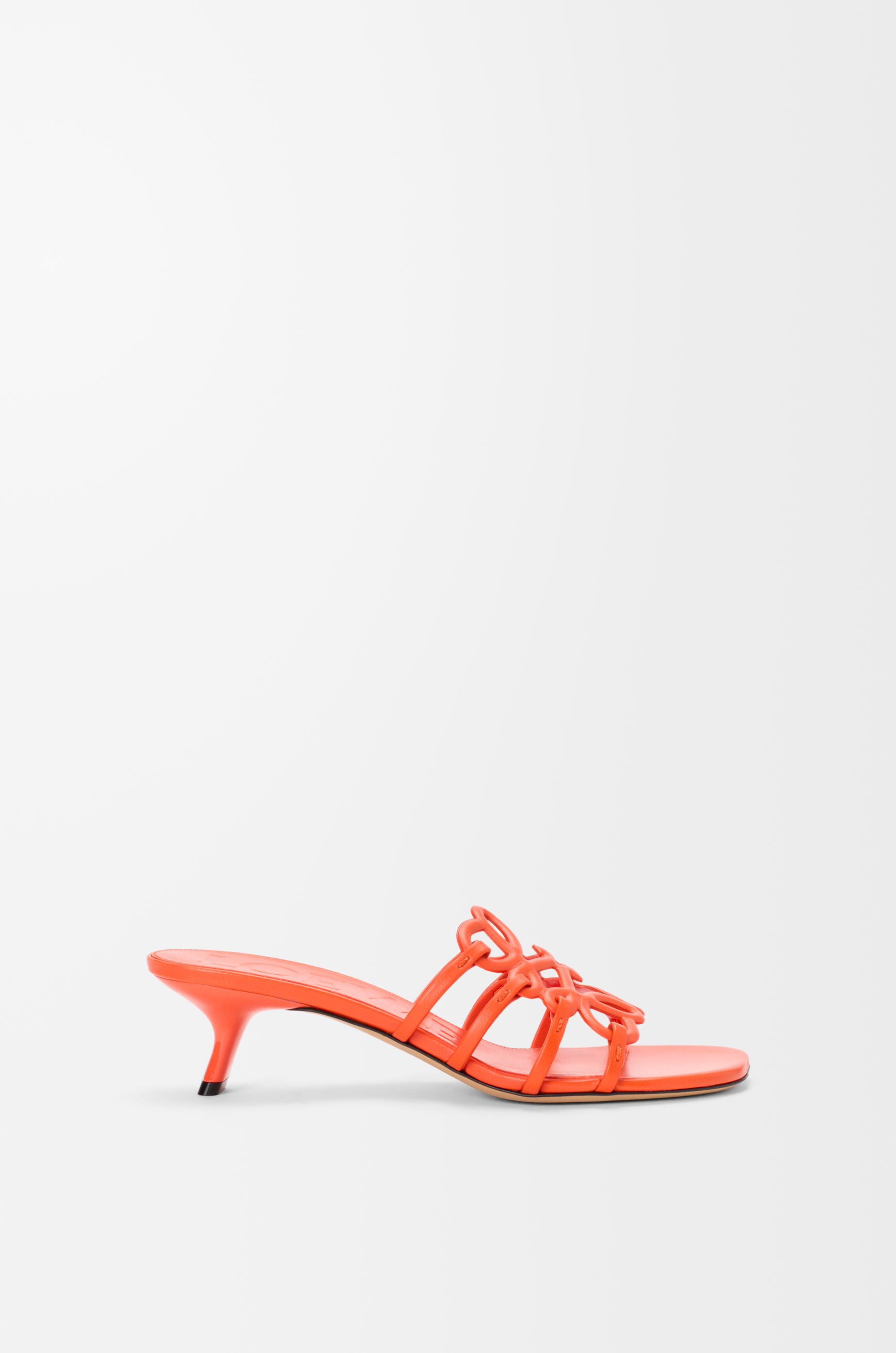 Petal Anagram slide in soft calfskin Orange - LOEWE USA Official