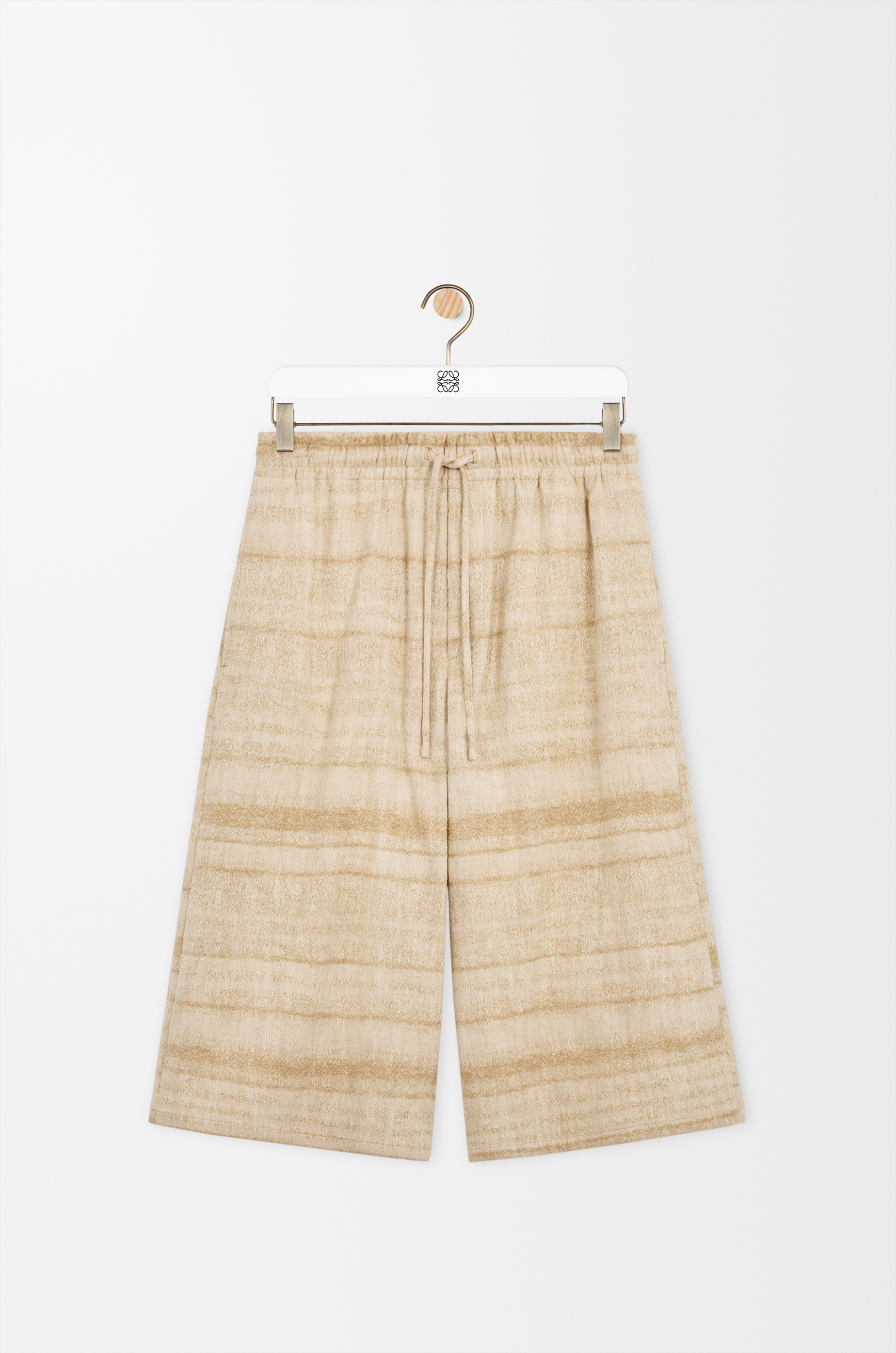 Drawstring shorts in denim Beige - LOEWE USA Official Website