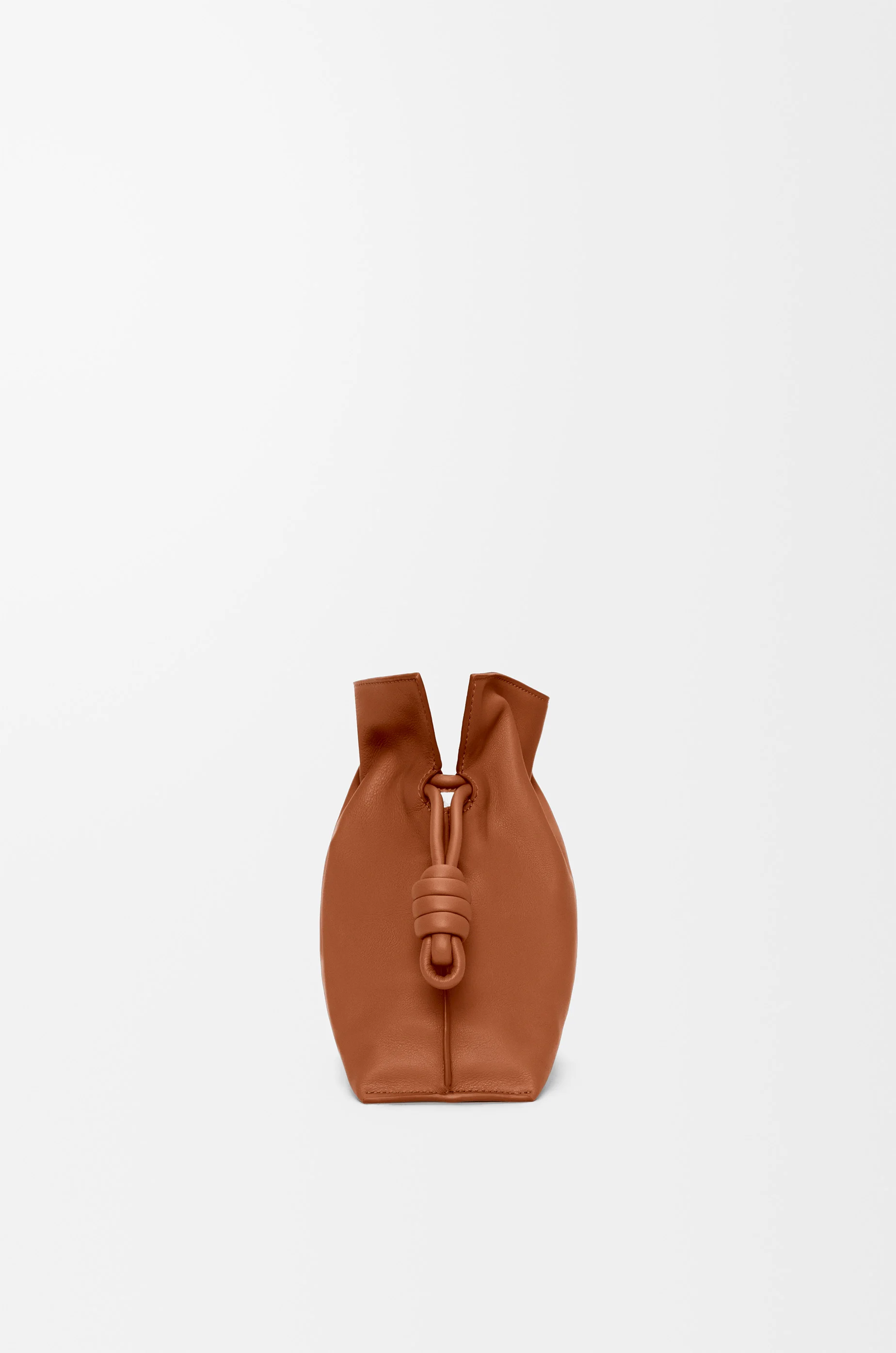 LOEWE Borsa Flamenco Clutch media in nappa di vitello Marrone Scoiattolo