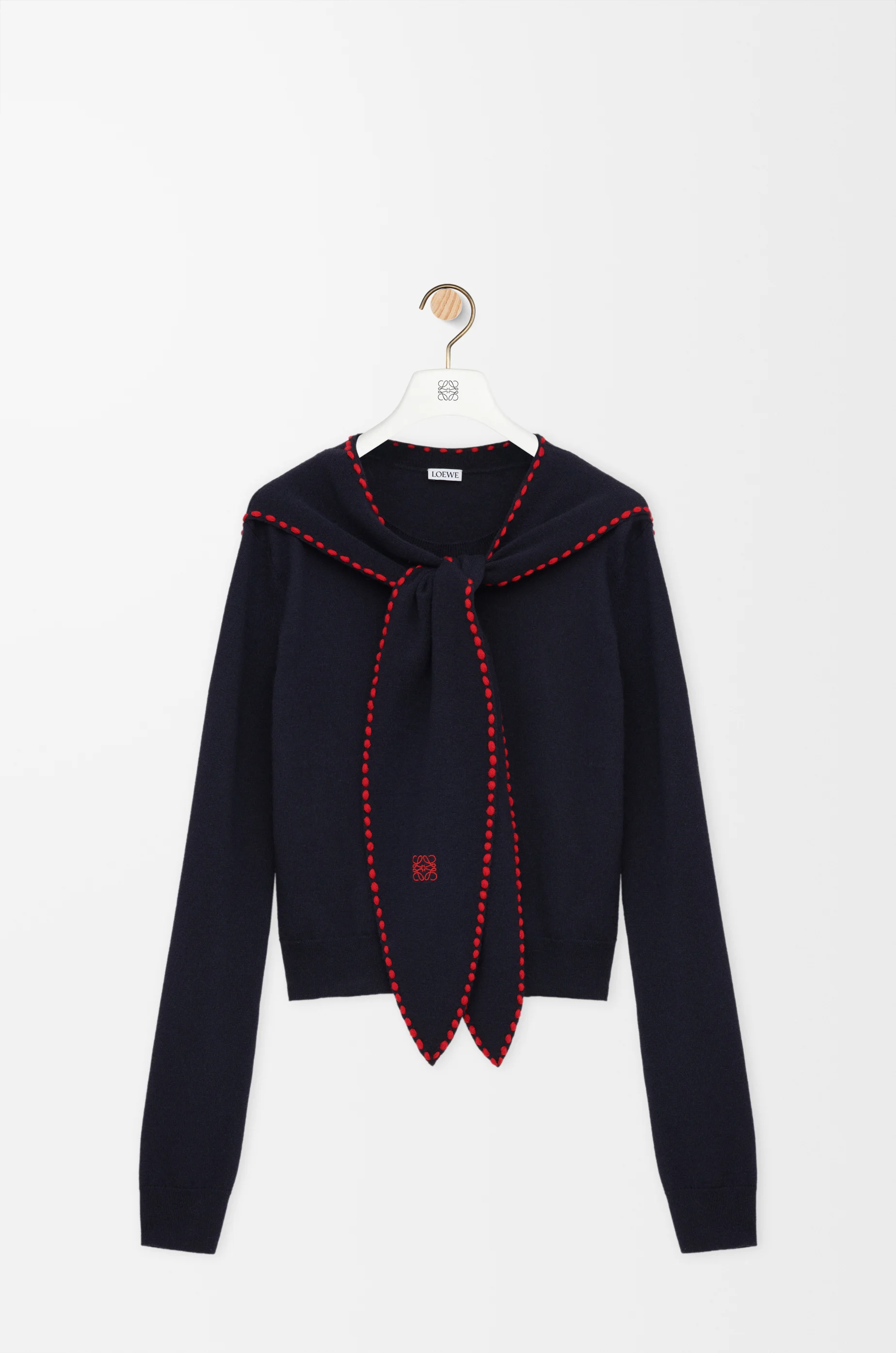Loewe Scarf Sweater In Wool Size:l For Woman In Multi