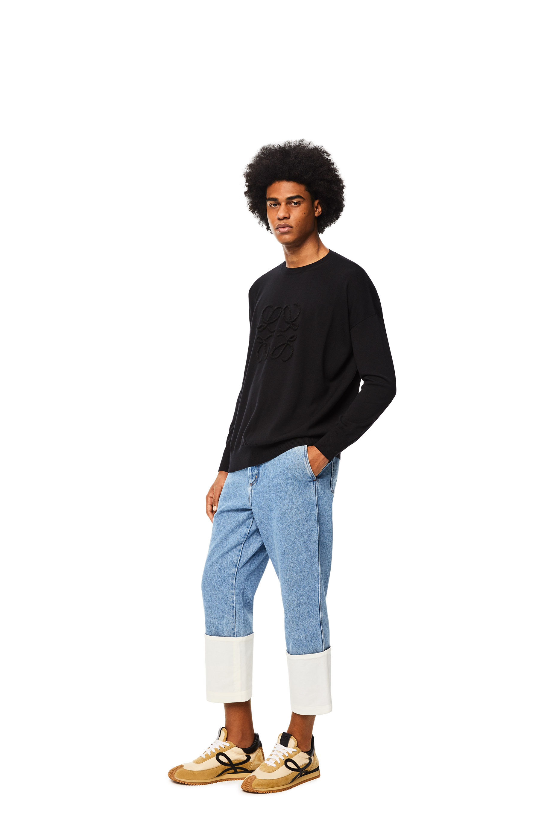 Fisherman stonewash jeans in cotton 