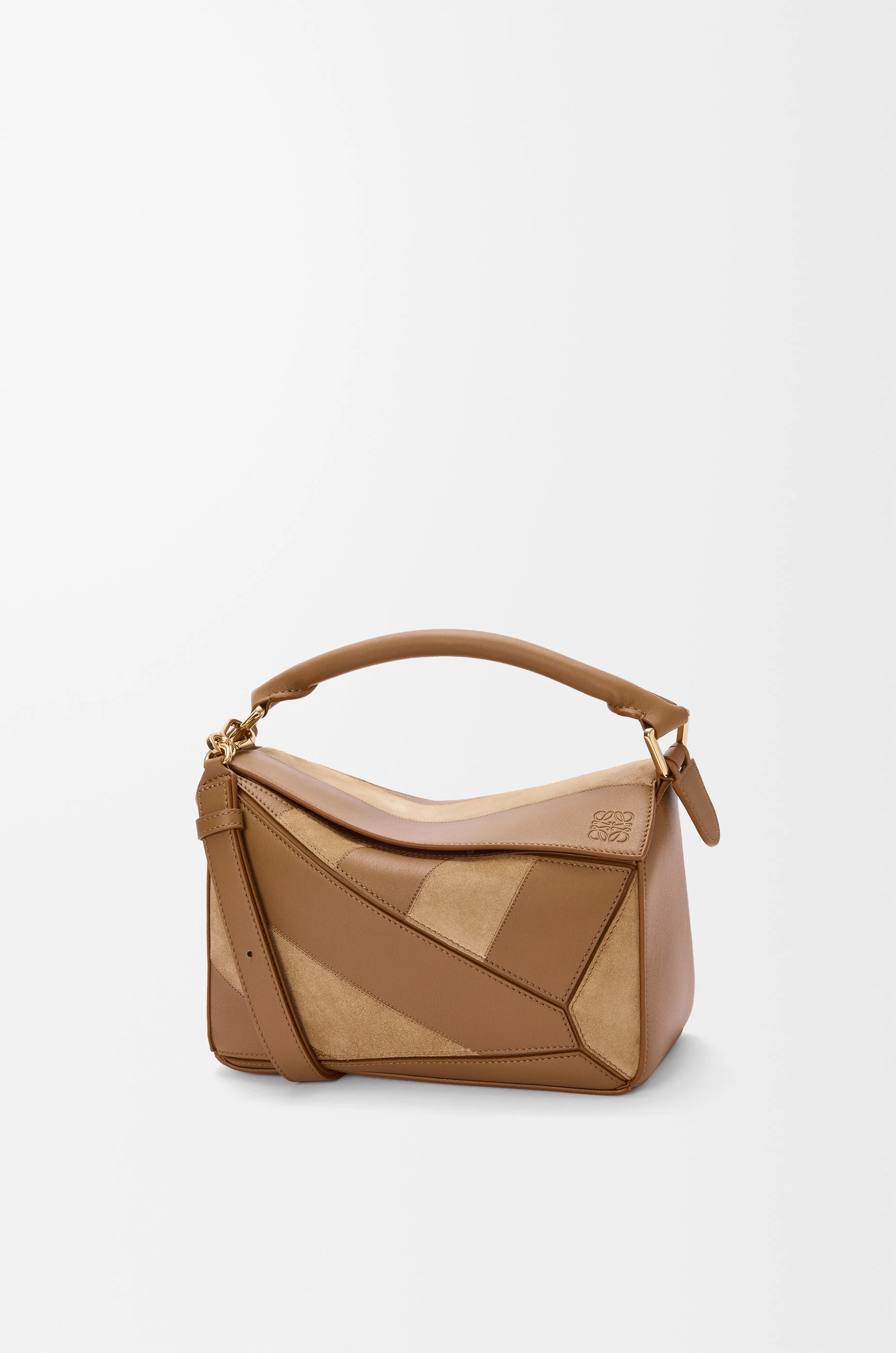 大人気モデル【LOEWE】パズルバッグ スモール スムースカーフ パズルバッグ スモール（ソフトグレインカーフ） ブラウン - LOEWE