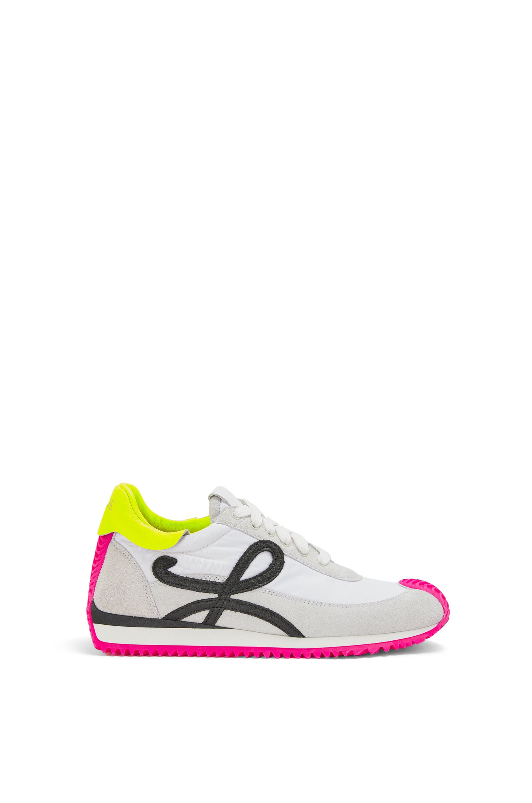 Flow runner in nylon and suede