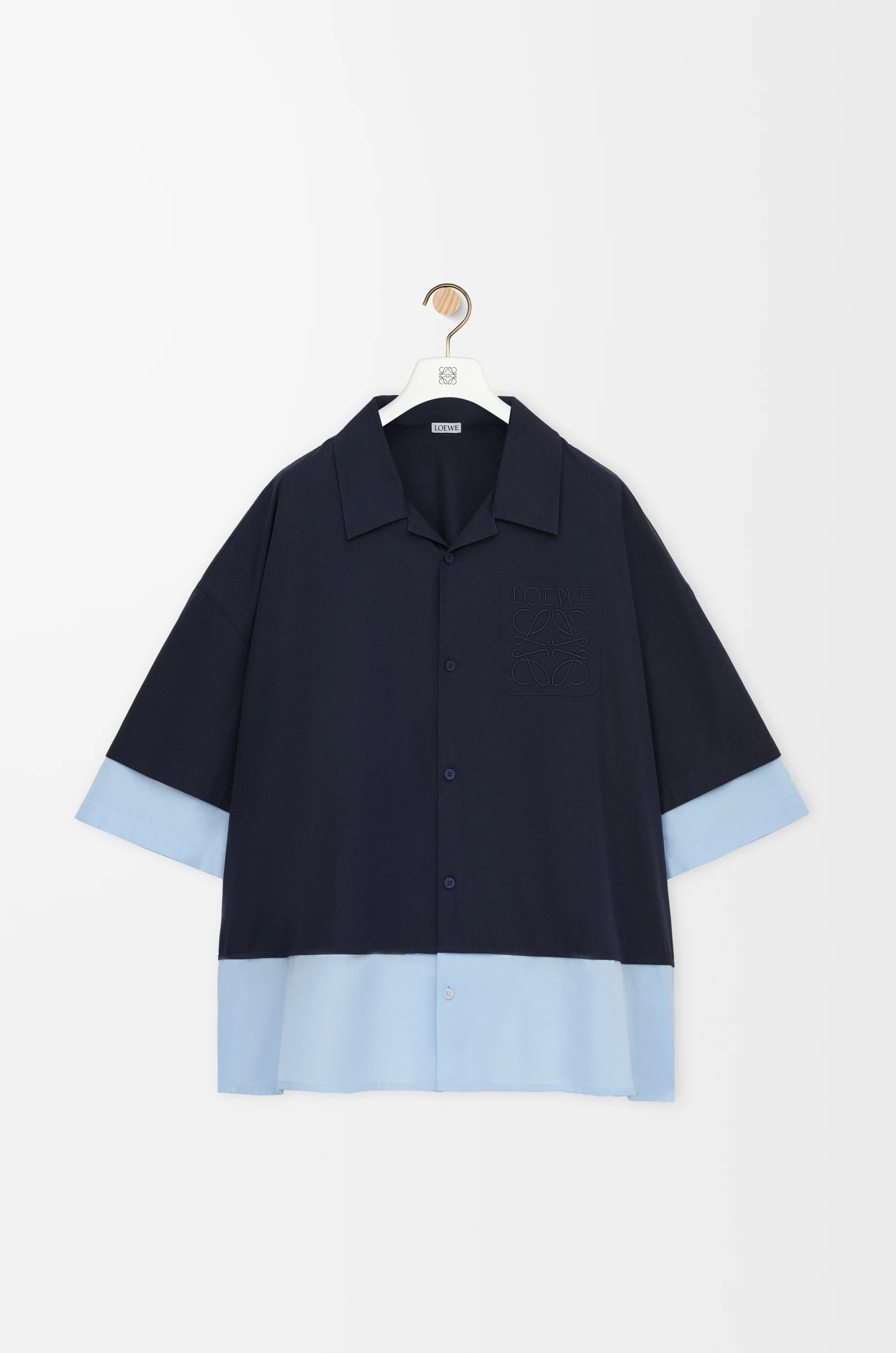 Short sleeve shirt in cotton Blue - LOEWE