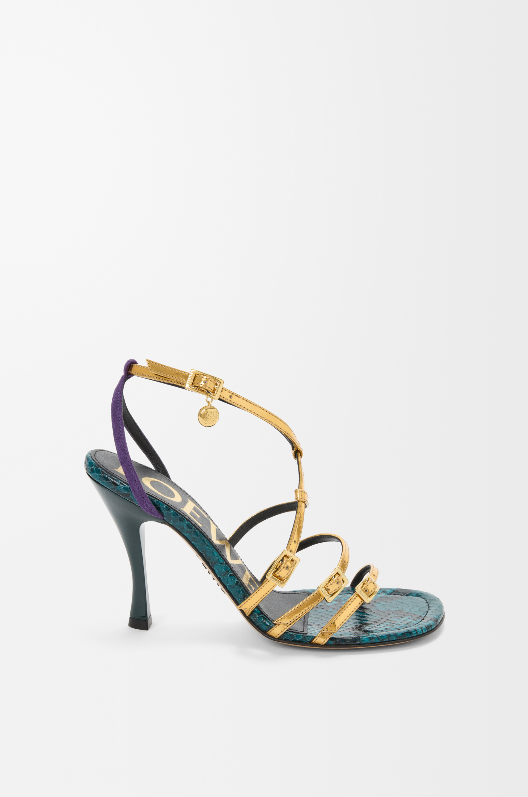 New Comic sandal in mixed leather Gold - LOEWE USA Official Website