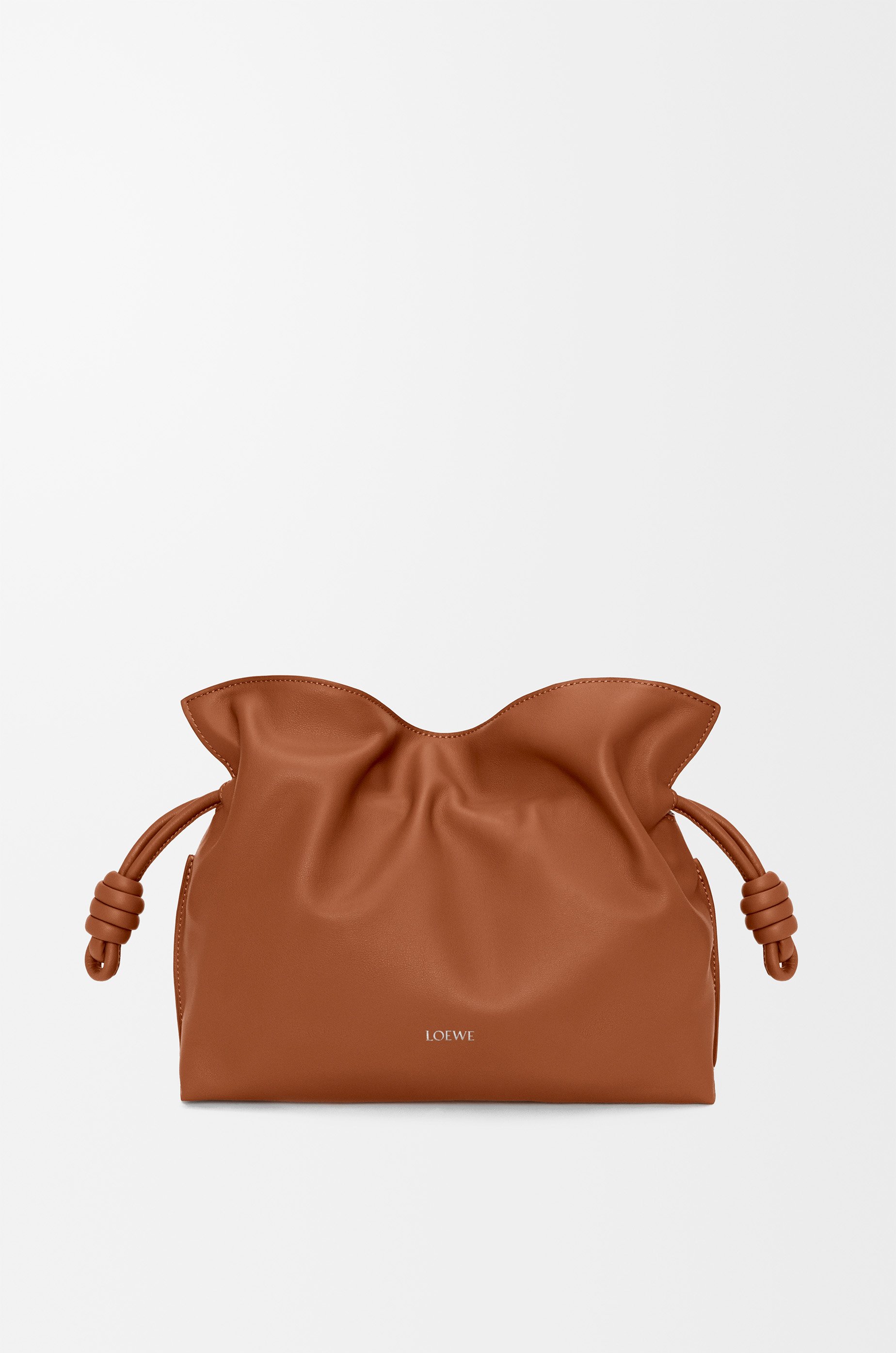 フラメンコクラッチ ミディアム（ナパカーフ） ブラウン - LOEWE