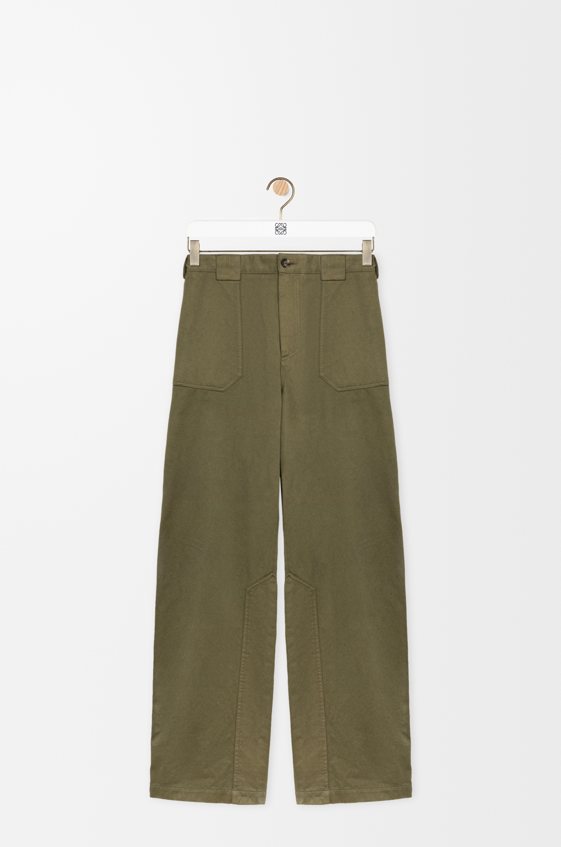 Trousers in cotton Green - LOEWE USA Official Website