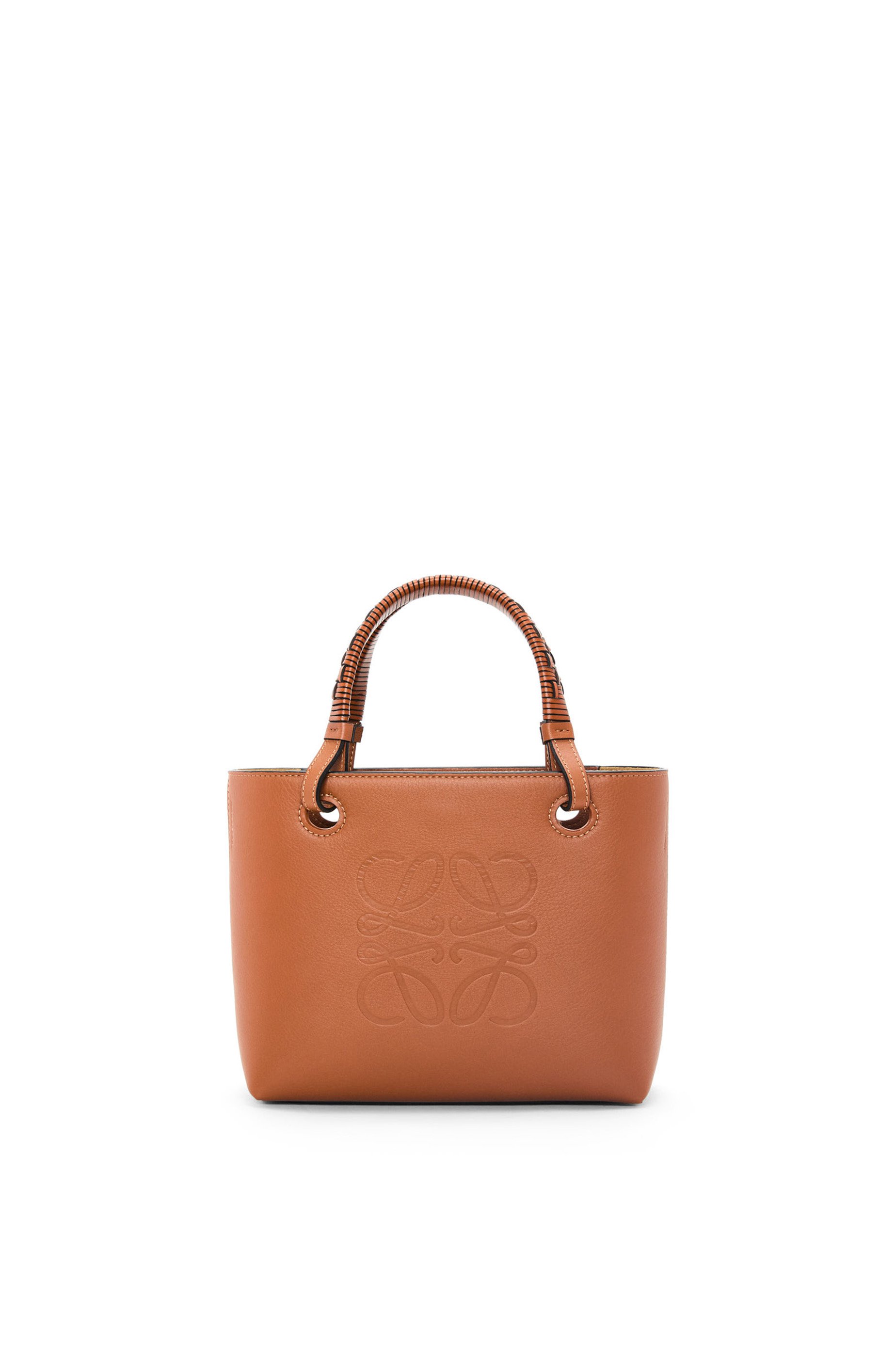 T Tote Anagram Leather Tote Bag in Brown - Loewe