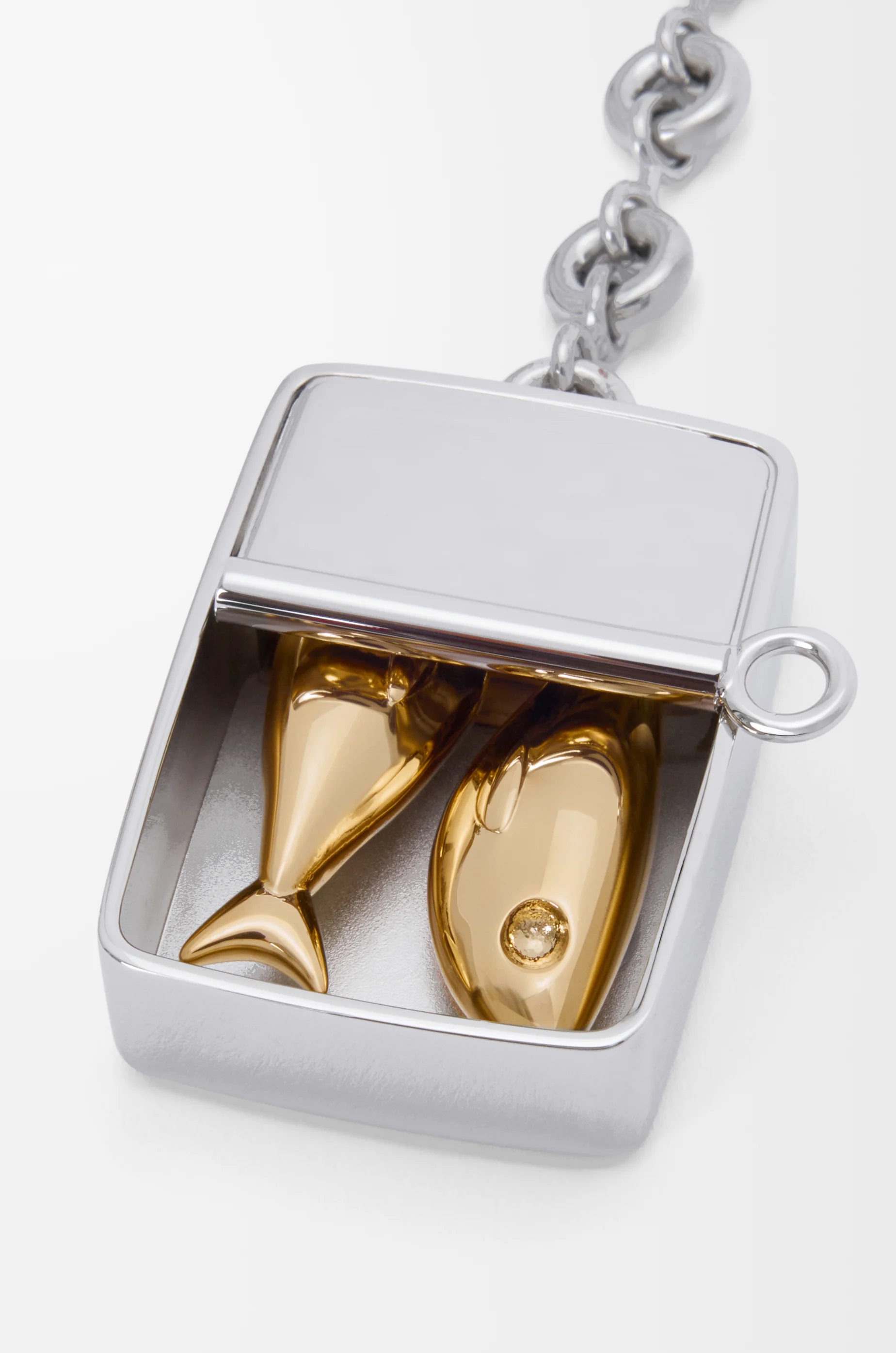 LOEWE Charm Sardine box  Plateado/Dorado