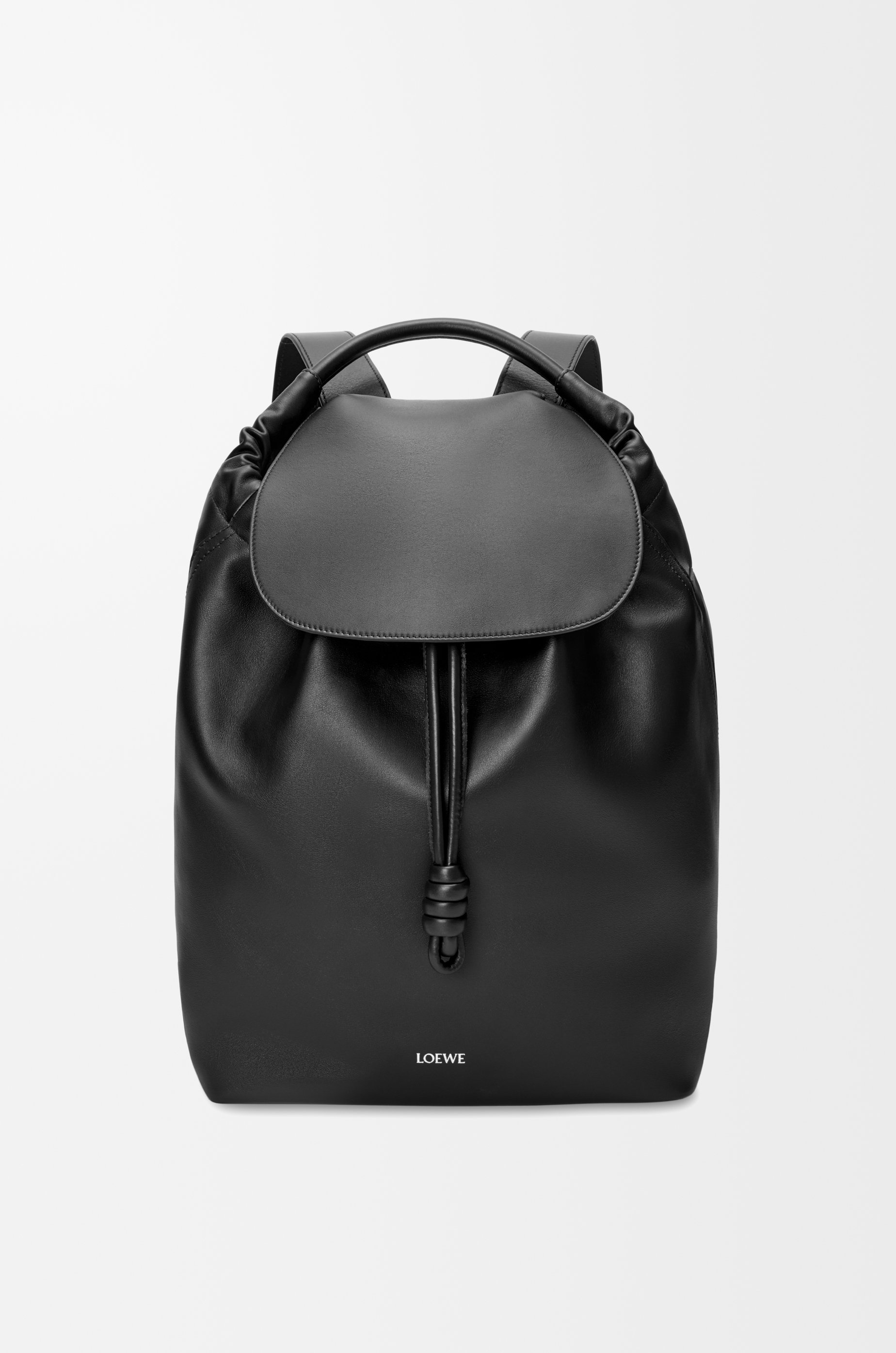 Flamenco backpack in shiny supple calfskin Black LOEWE
