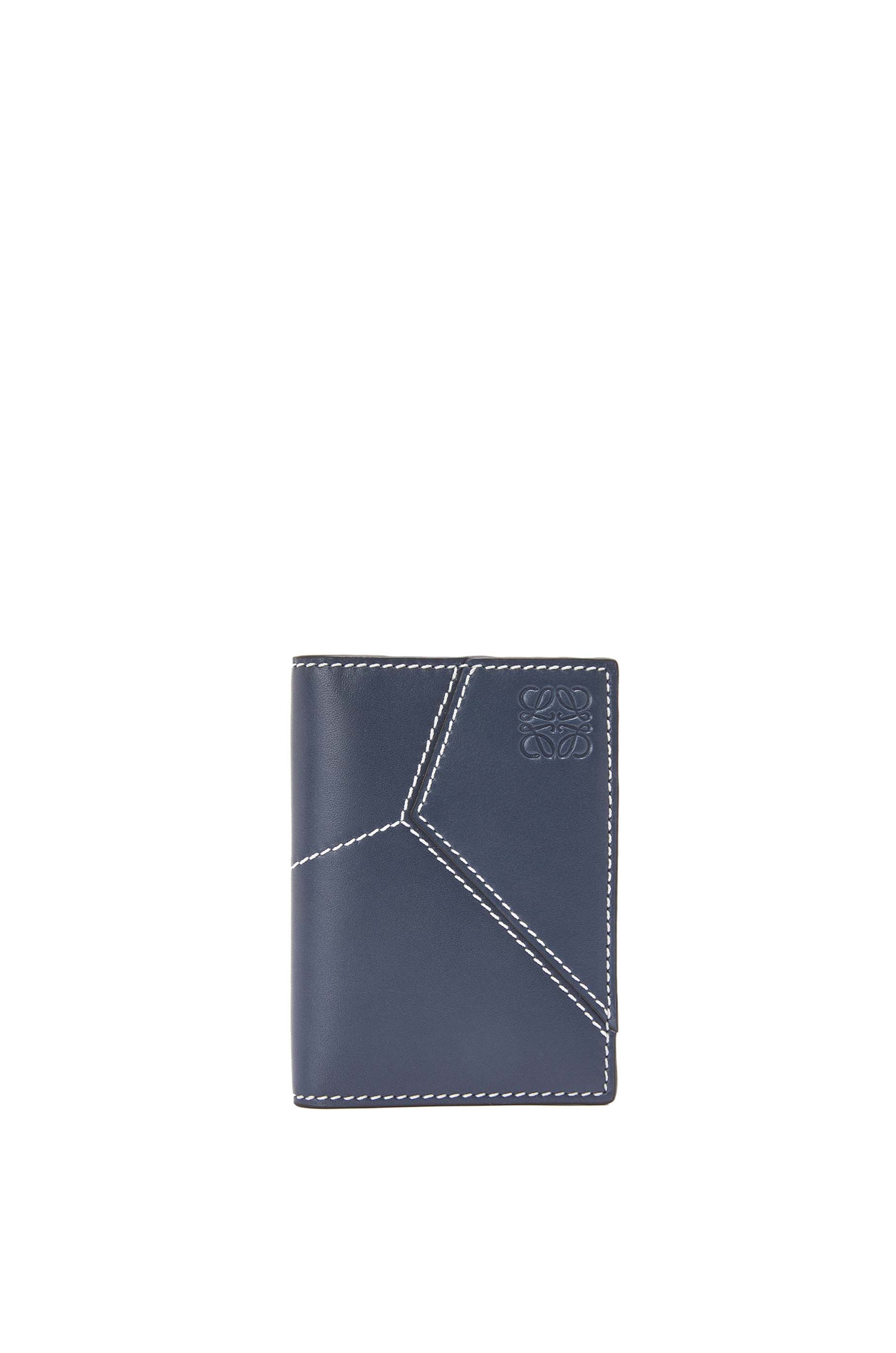 LOEWE】パズルステッチ バイフォールド カードホルダー【ブラック】
