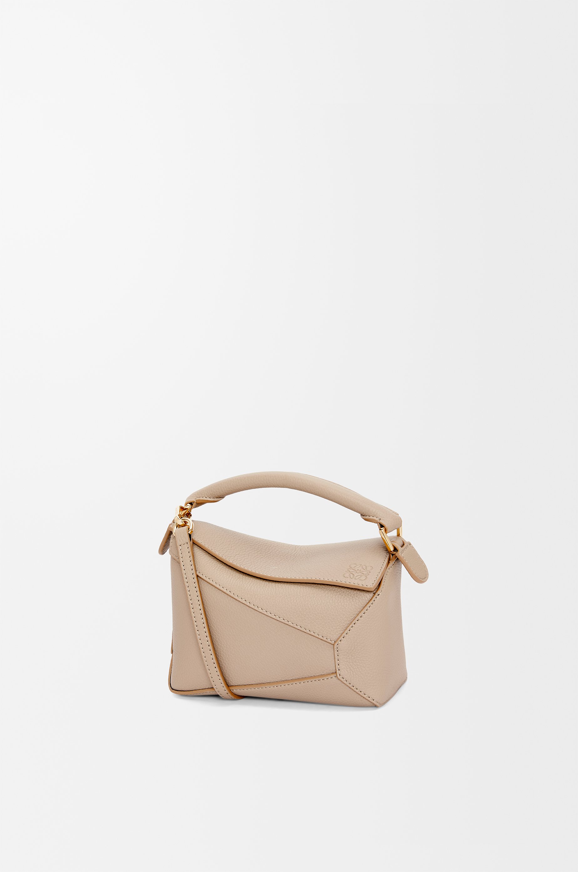 Mini Puzzle bag in soft grained calfskin Sand - LOEWE