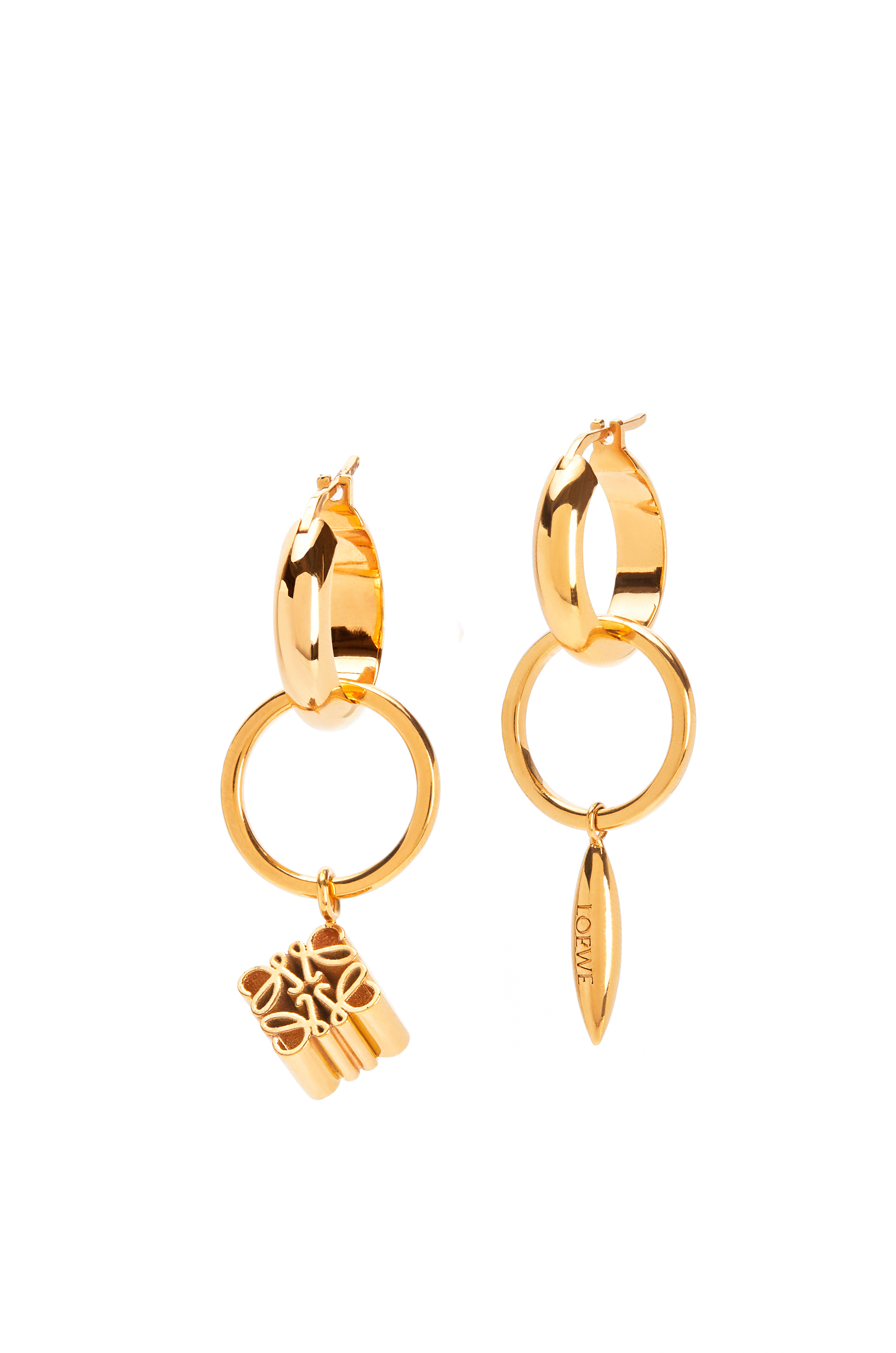 Anagram asymmetric earrings Gold - LOEWE