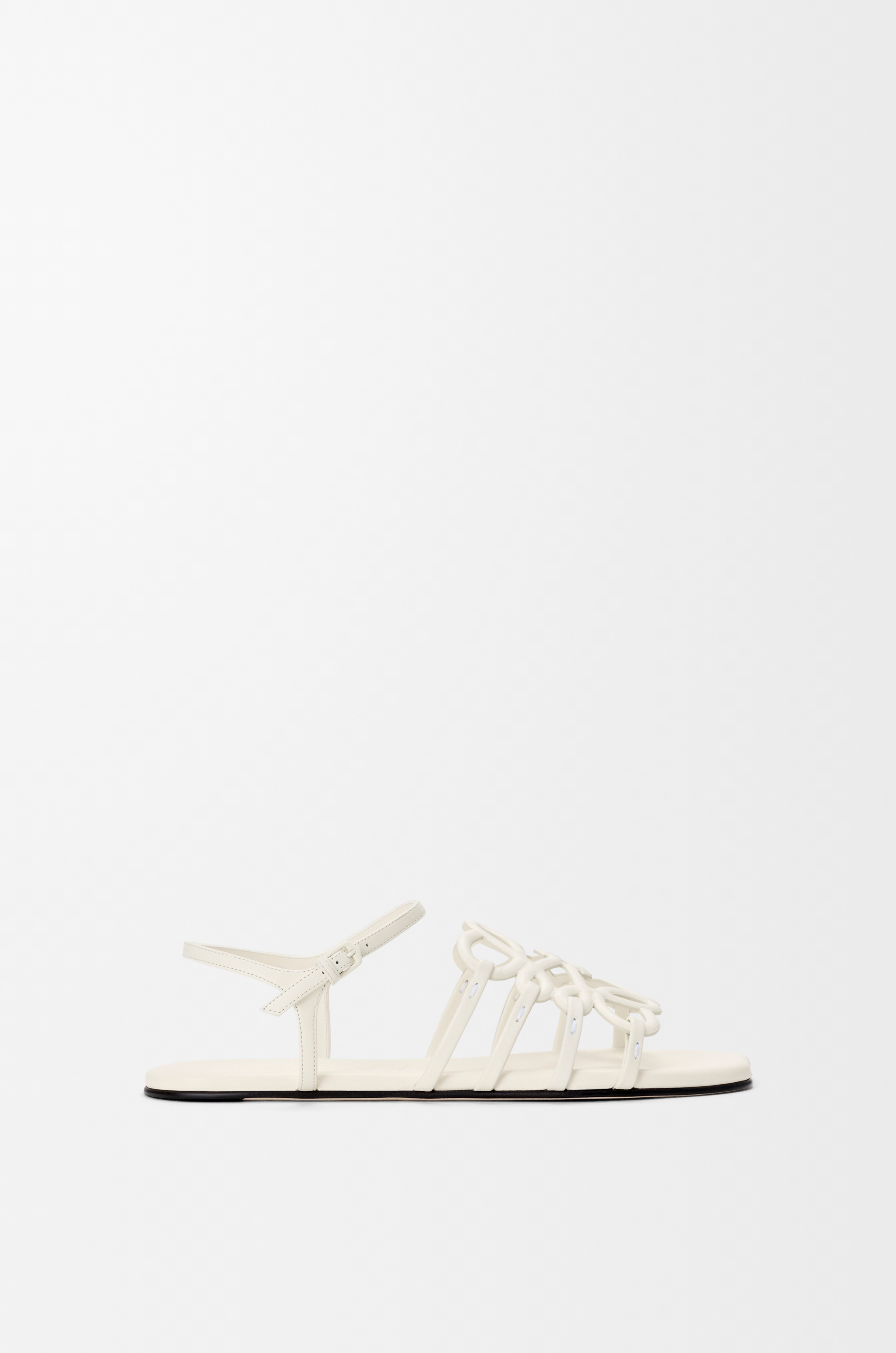 LOEWEキャミソール Petal Anagram sandal in calfskin White - LOEWE USA Official Website