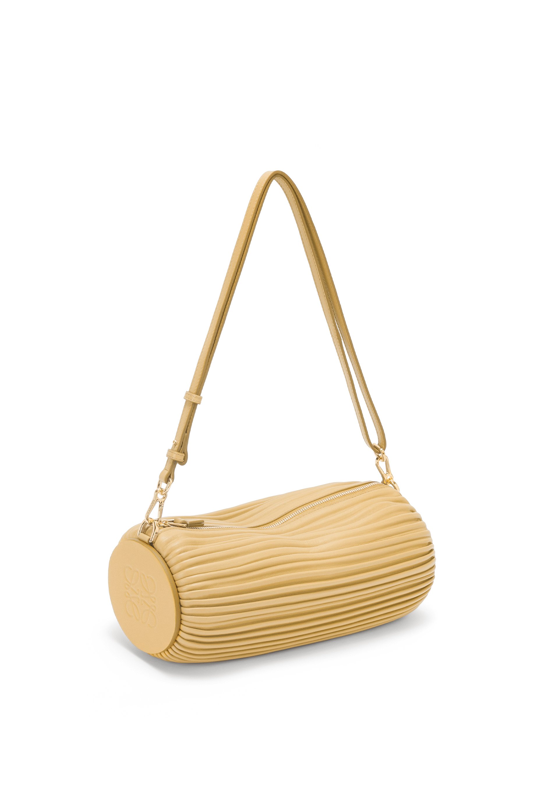 Bracelet Pouch in pleated nappa Dark Butter - LOEWE