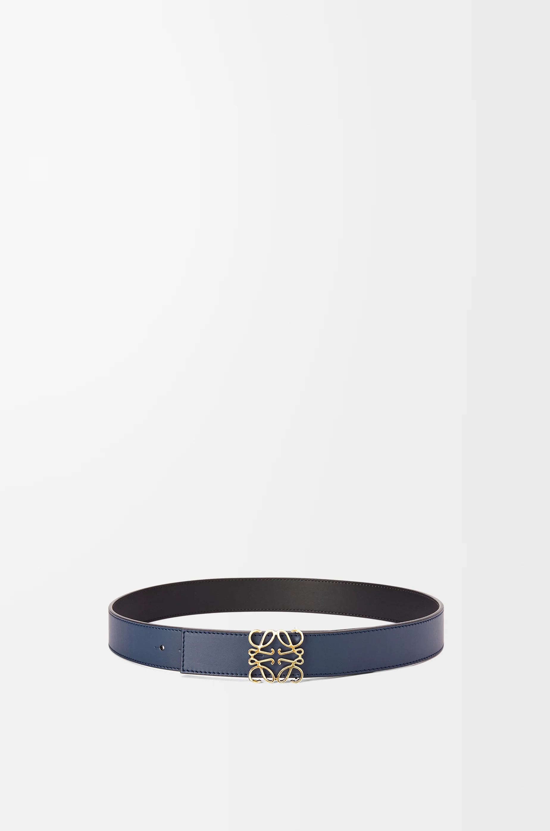 Loewe Reversible Anagram Belt In Smooth Leather Skin Size: 85 For Man In Green