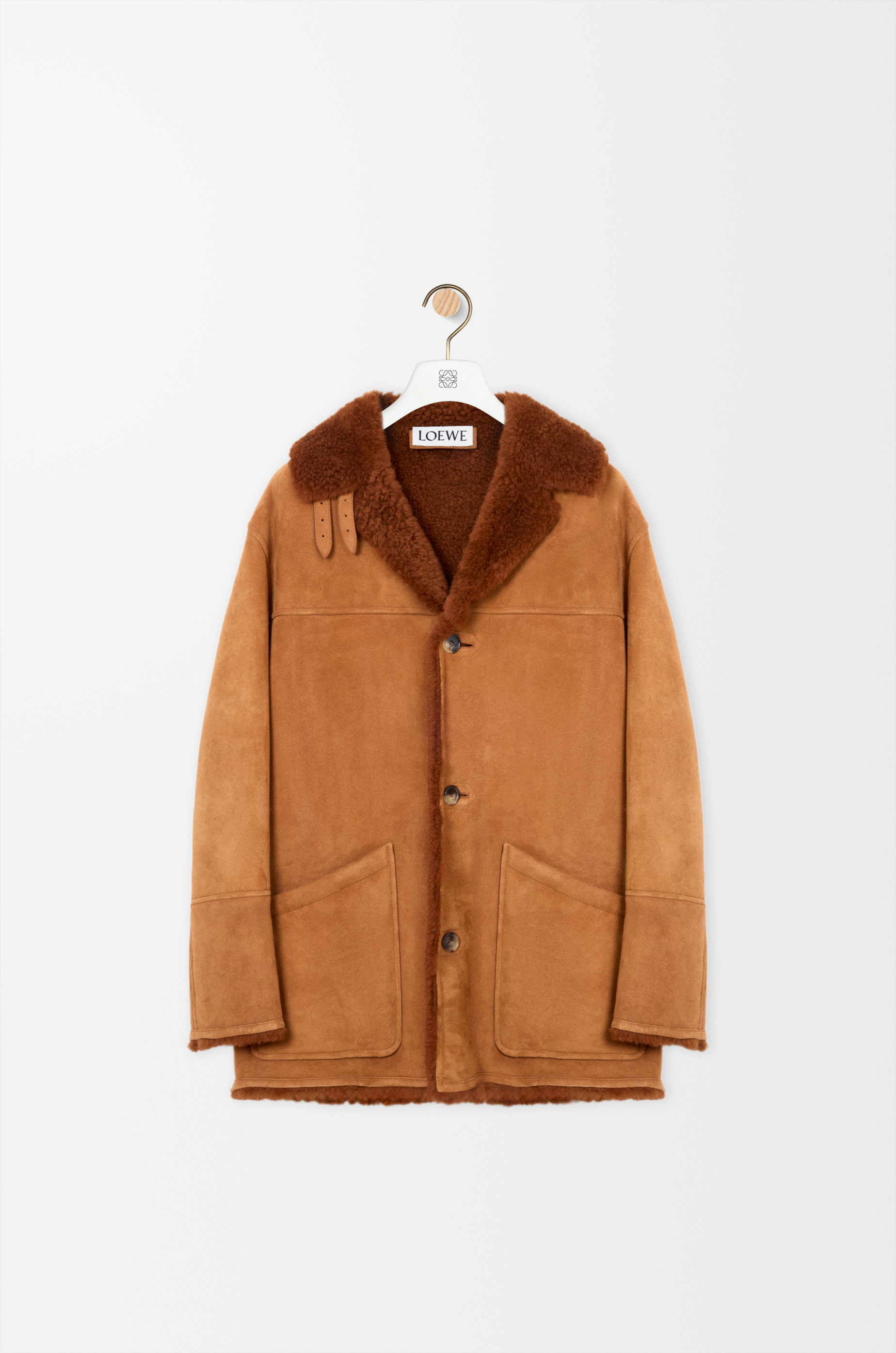 Coat in shearling Beige - LOEWE