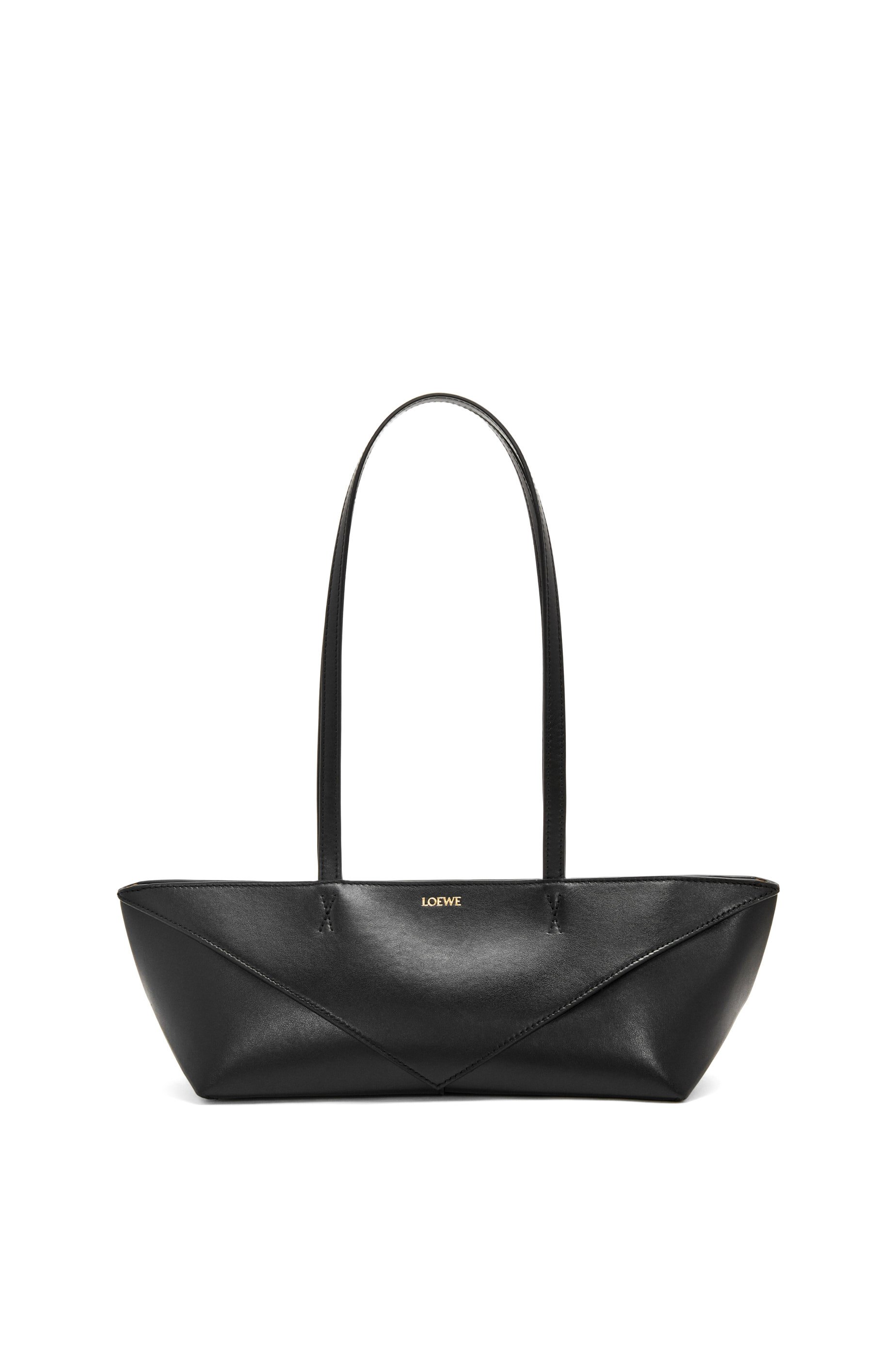 Loewe Cropped Puzzle Bag in Black