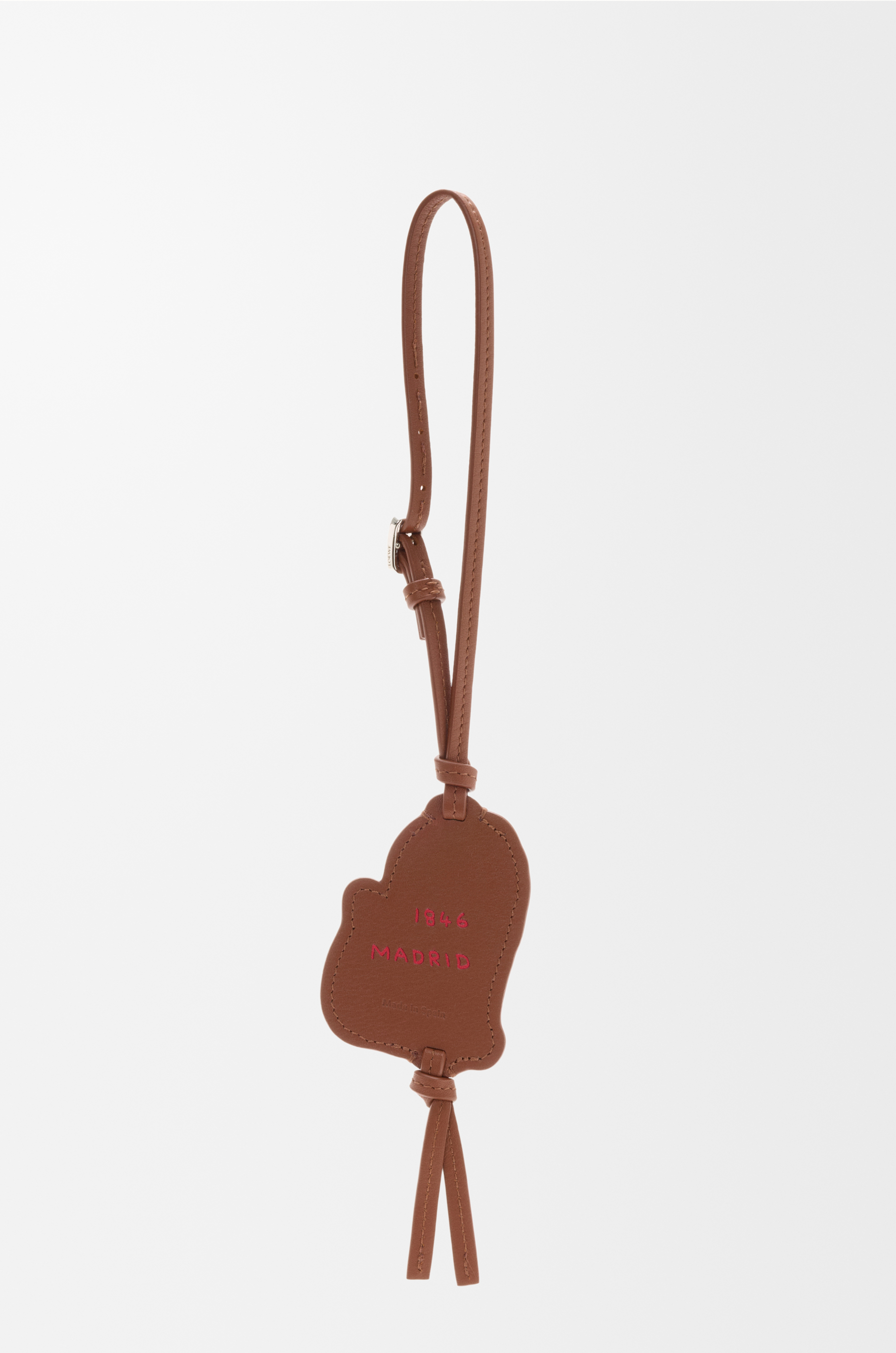Loewe Lion Tag Charm For Woman In Pecan/red