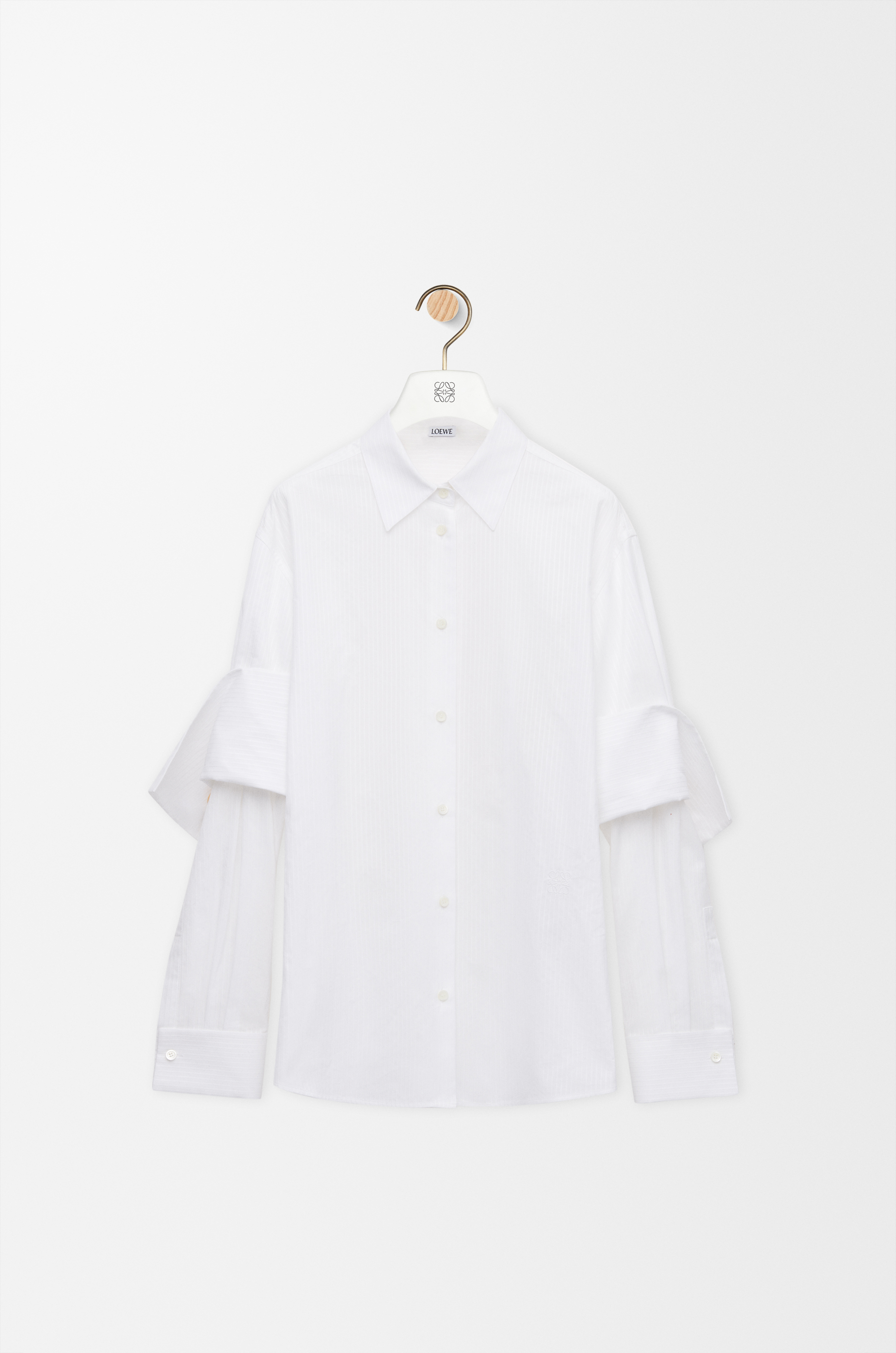【新品未使用】LOEWE 24AW ホワイトシャツ Look34 S540Y05XBL-2100-WHITE-shirt-