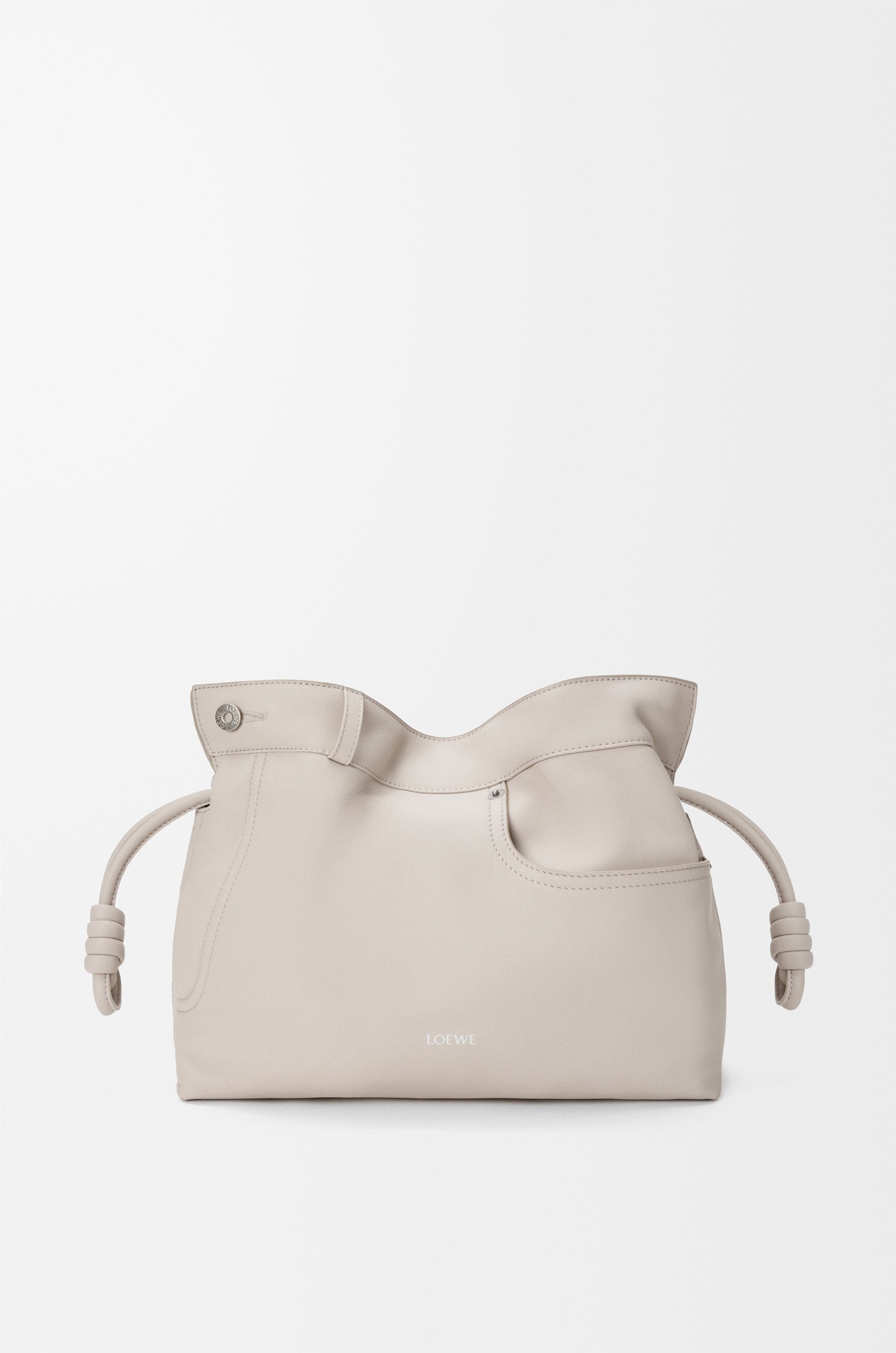 パンタ フラメンコクラッチ ミディアム（シャイニーカーフ） グレー