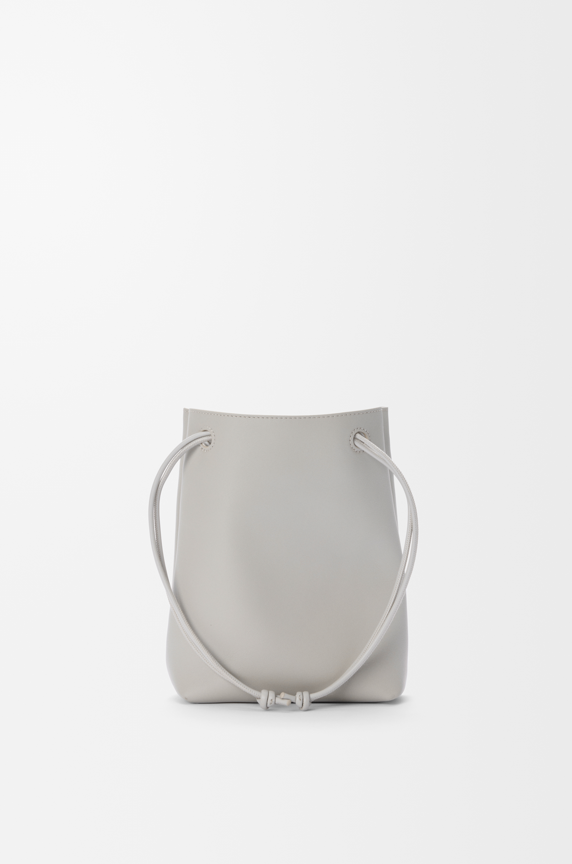 LOEWE Pouch Pebble en piel de ternera Gris Valva