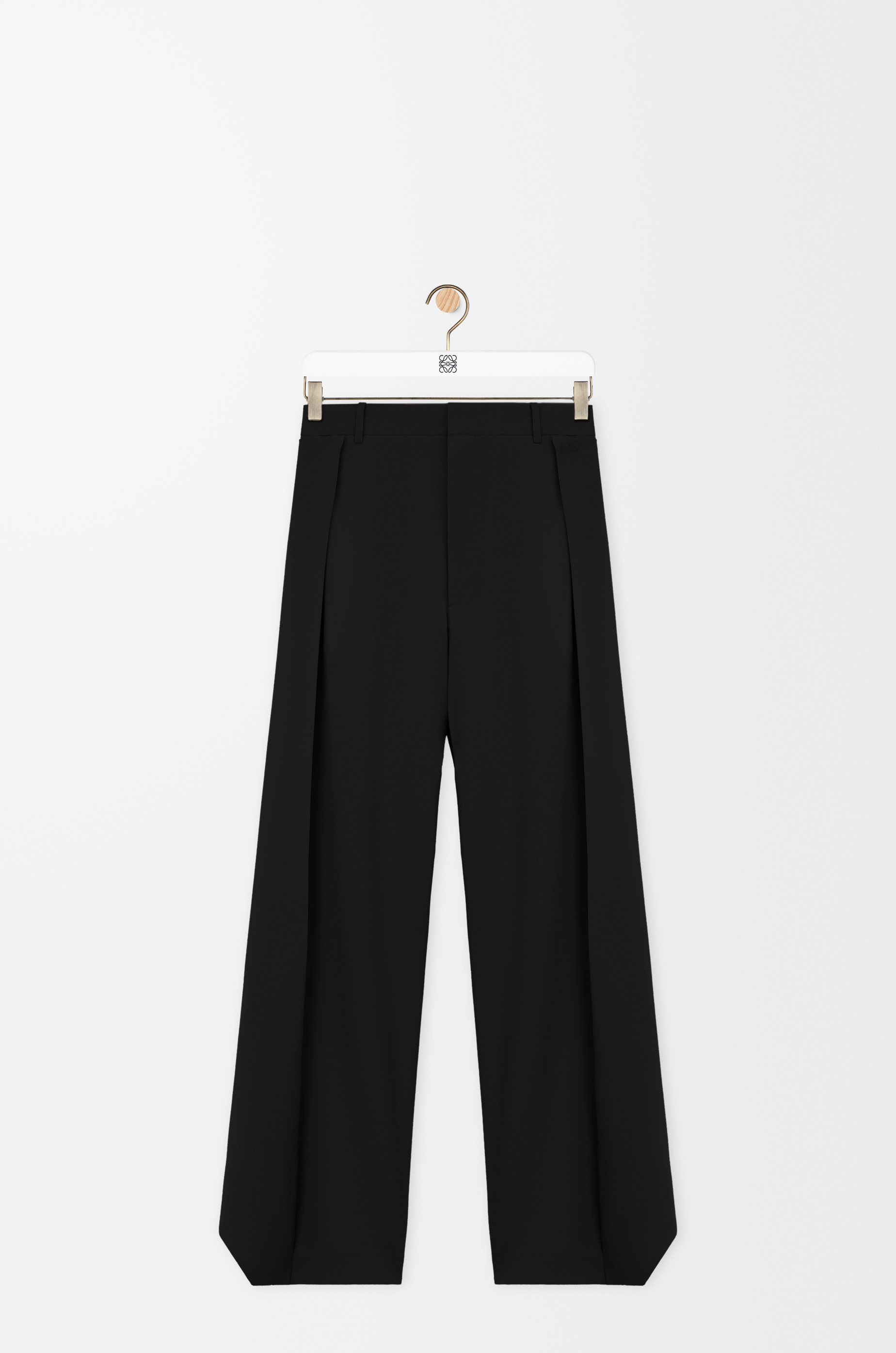 Loewe Trousers In Wool Size:40 For Woman In Black