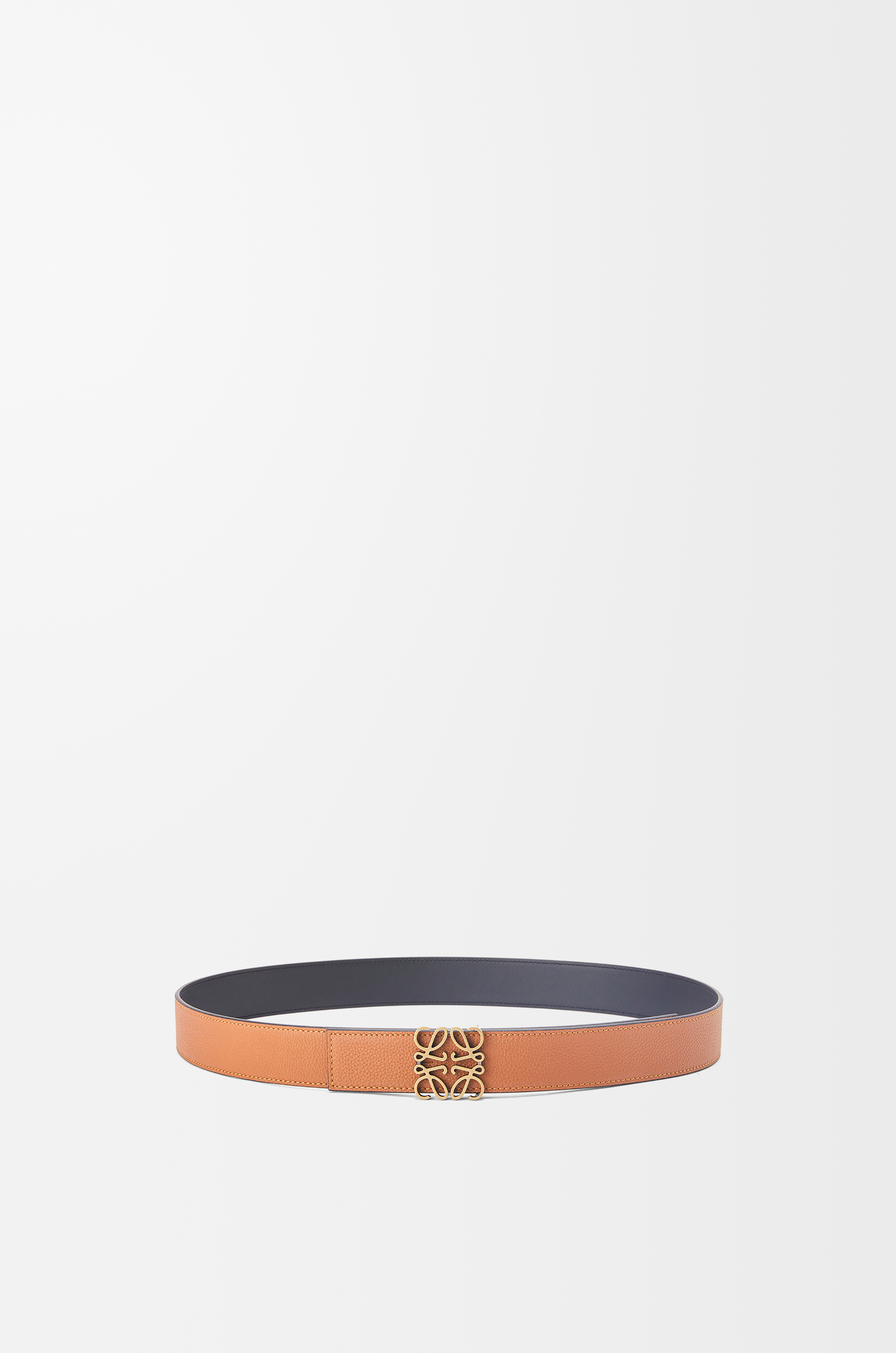 Loewe Reversible Anagram Belt In Smooth Leather Skin And Soft Grained Leather Skin Size: 100 For Man In Pattern