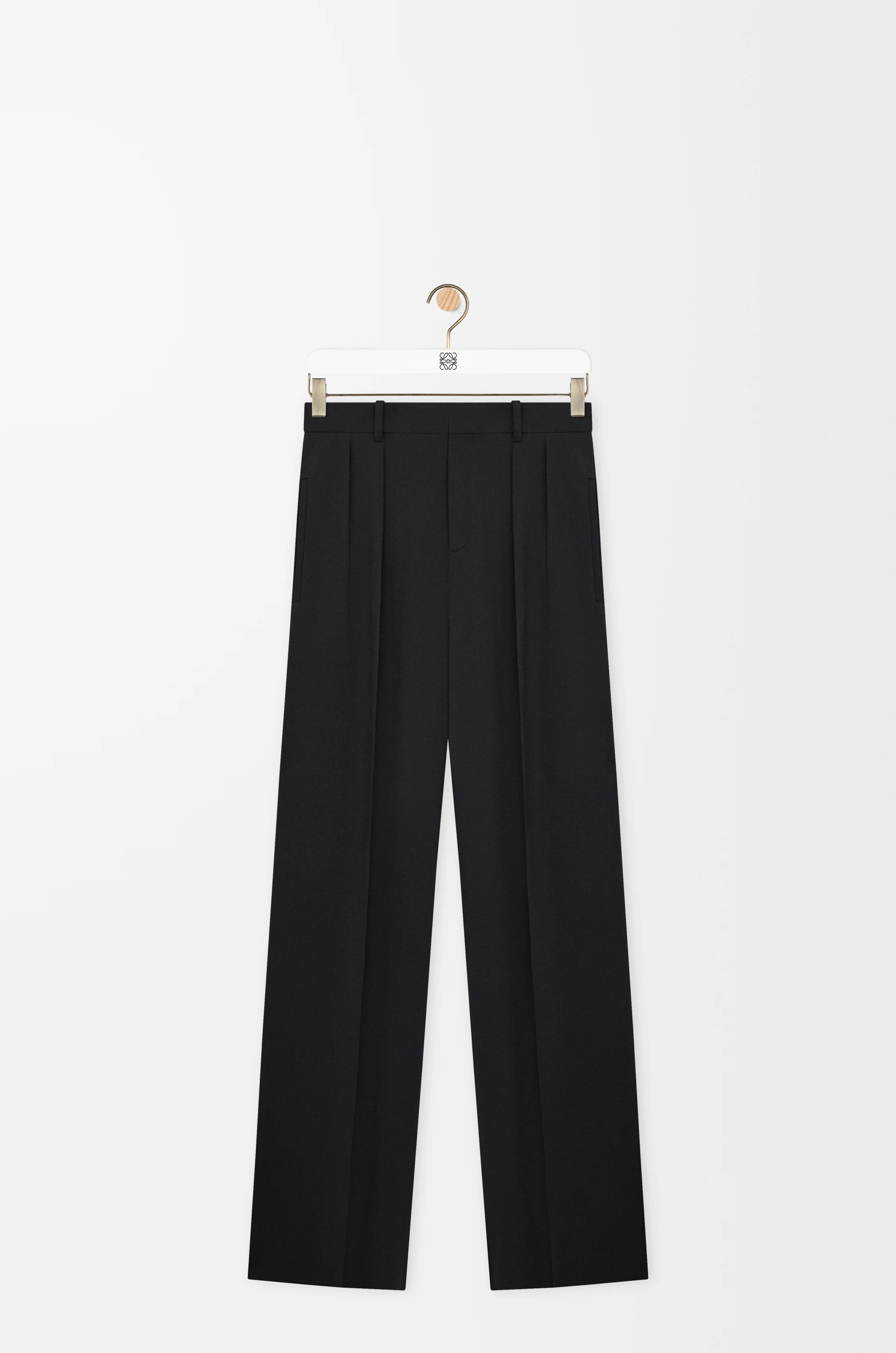 こなれ感漂う品のあるカジュアル*LOEWE*コットンブレンドパンツ Trousers in viscose blend Black - LOEWE