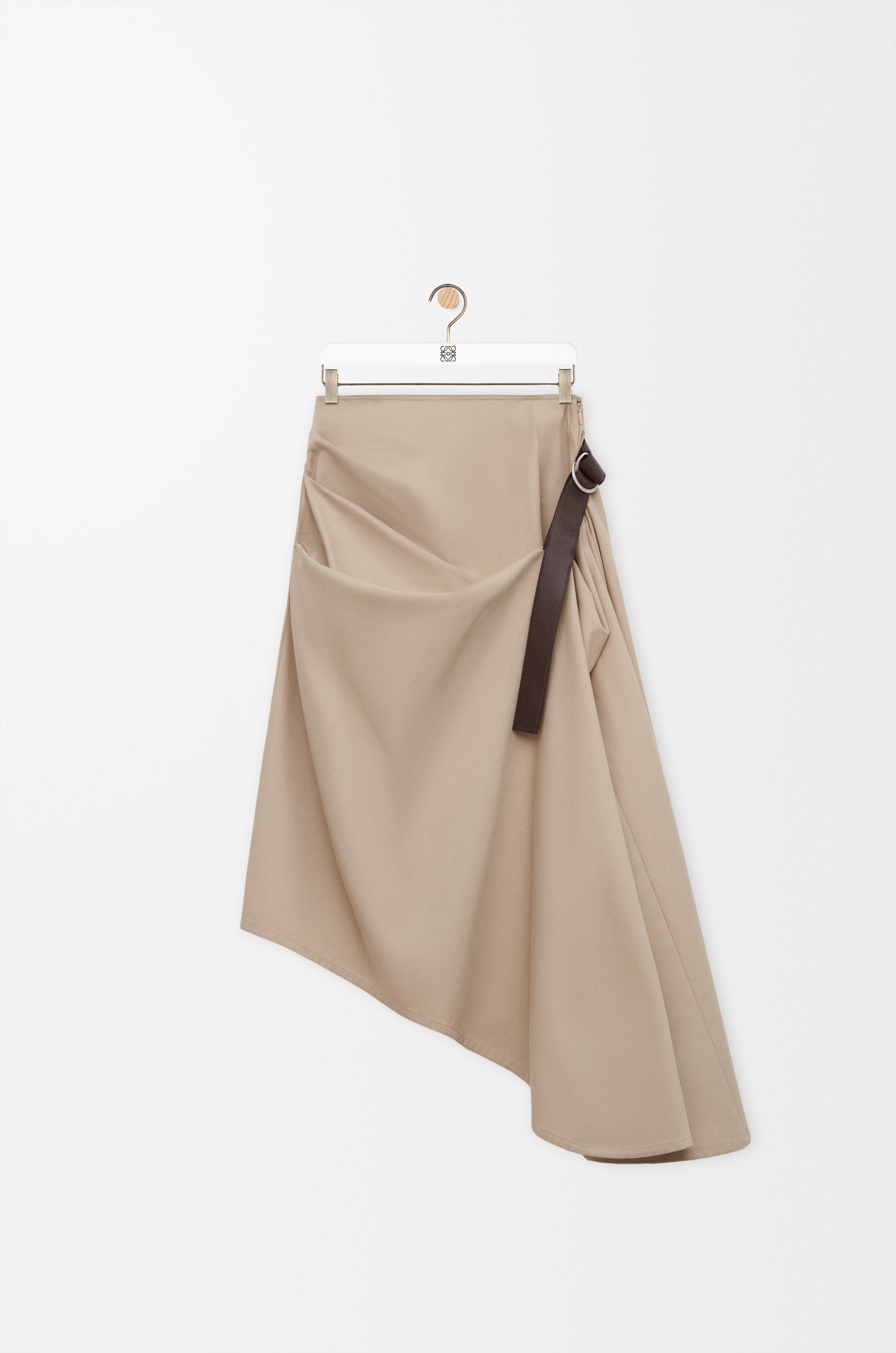 LOEWE ロエベ　スカート　ベンベルグ ベルテッド スカート（コットン&シルク） ベージュ - LOEWE Japan