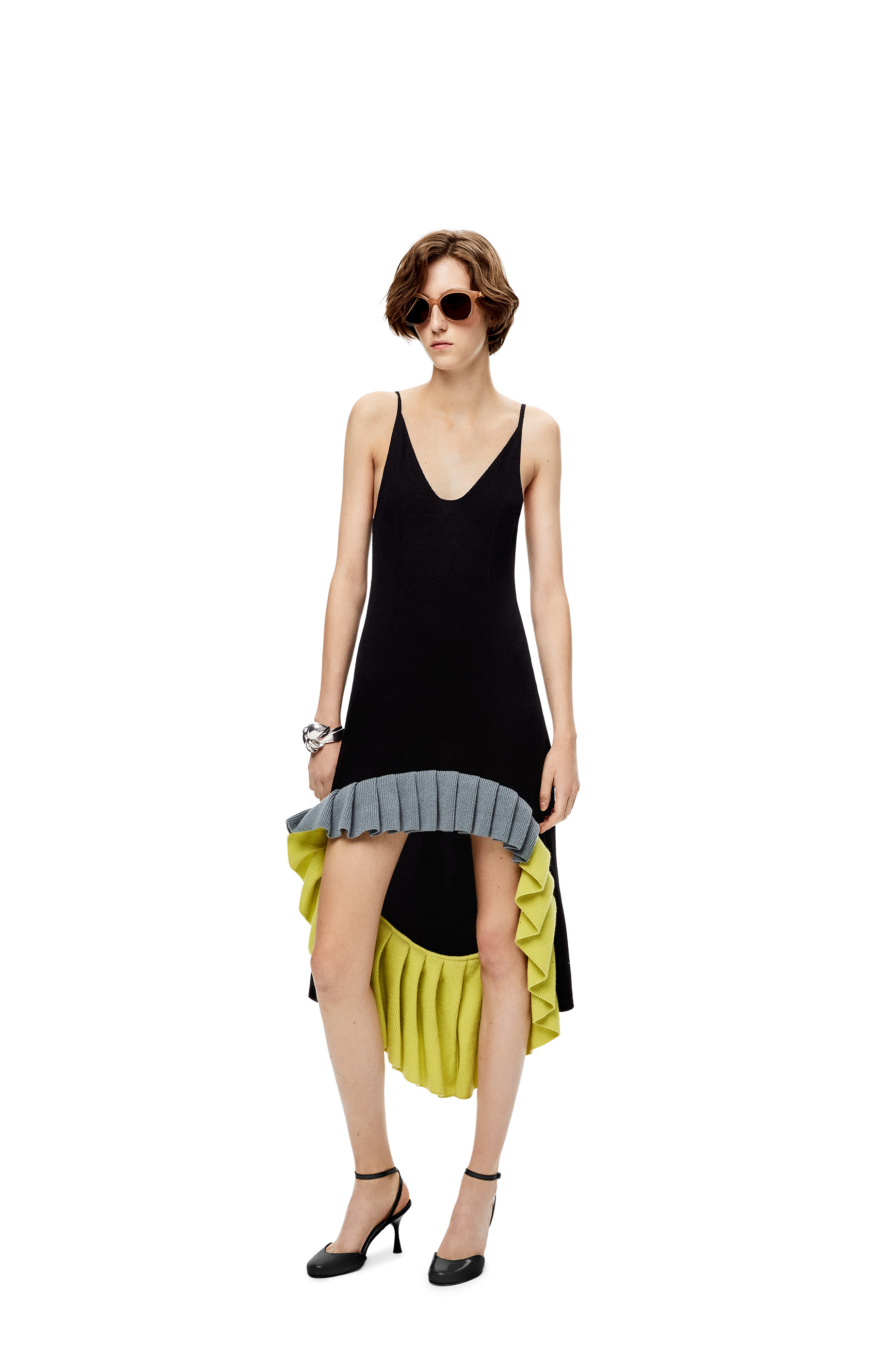 Ruffle knit dress in wool Ruffle knit dress in wool