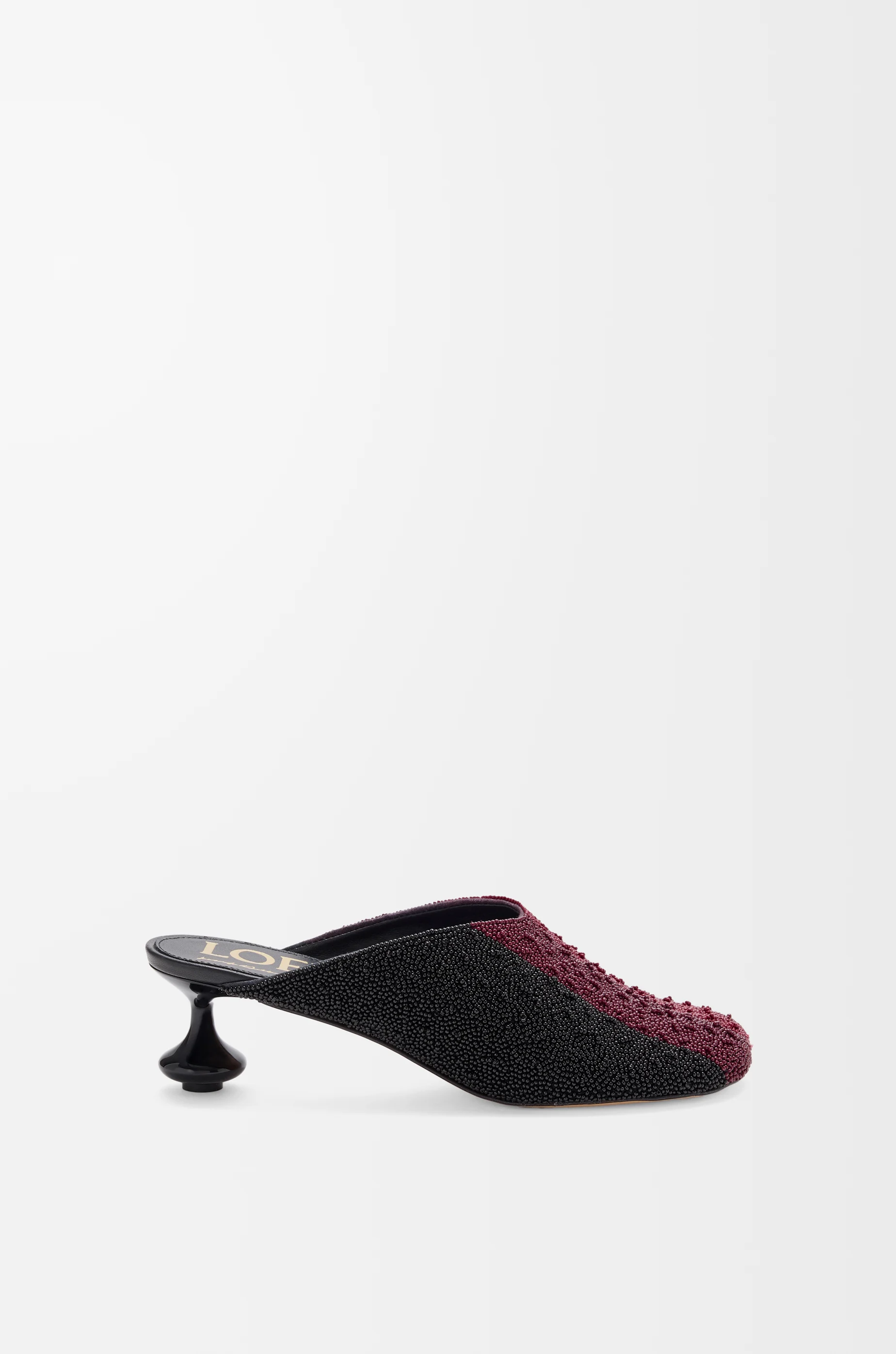 LOEVEミュール Rivet mule in calfskin suede Brown - LOEWE