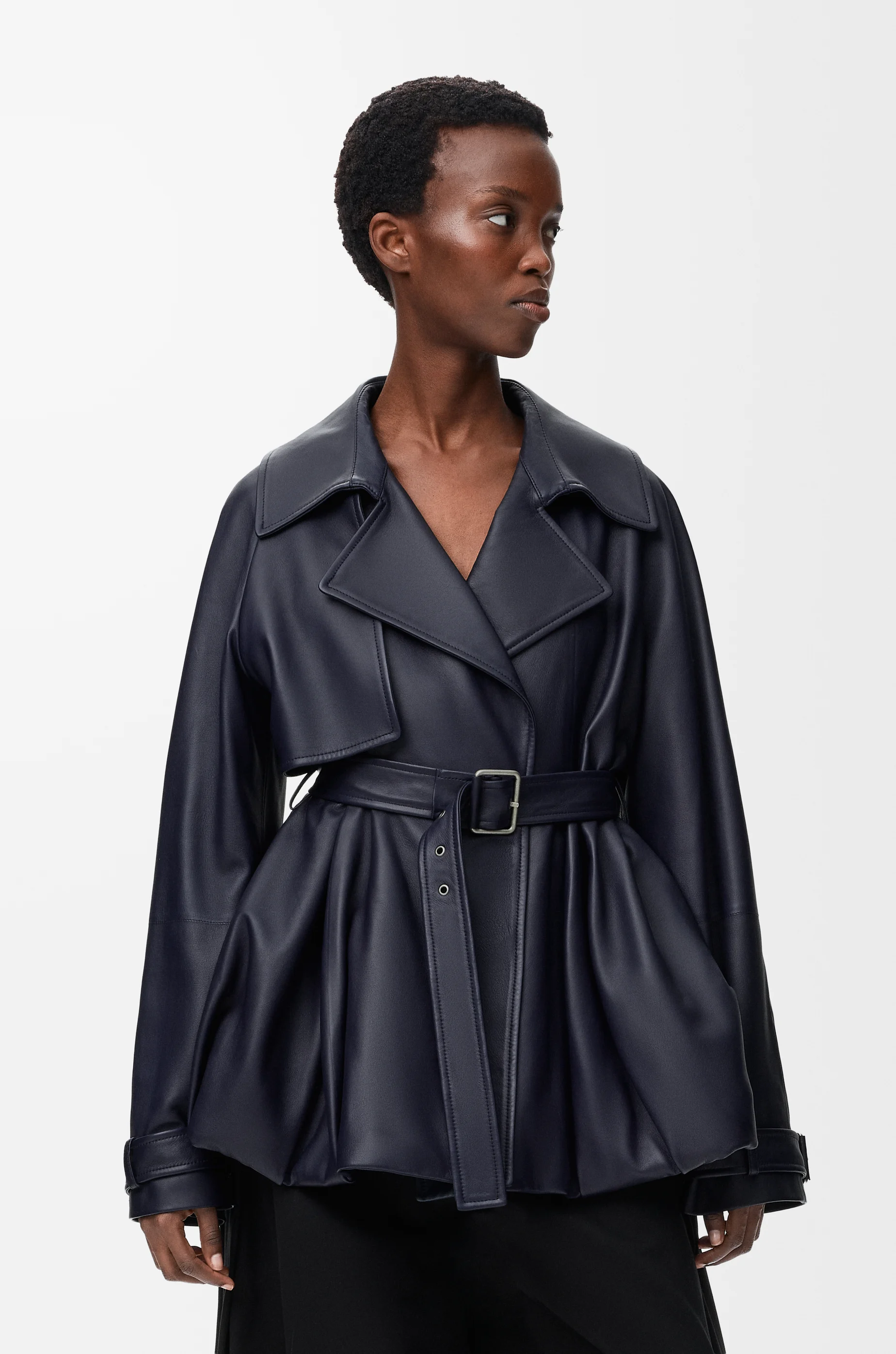 LOEWE Chaqueta en piel napa de cordero Azul Marino