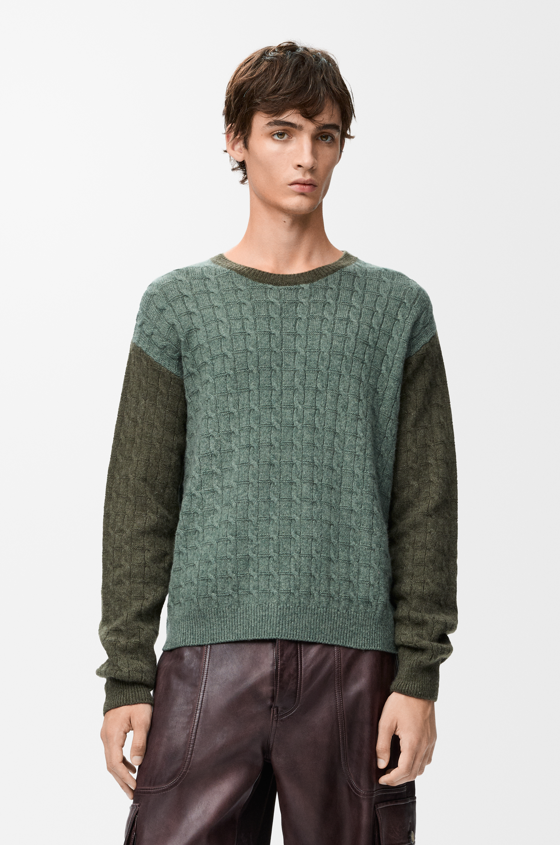 LOEWE セーター（カシミヤ） Light Green/Khaki Green