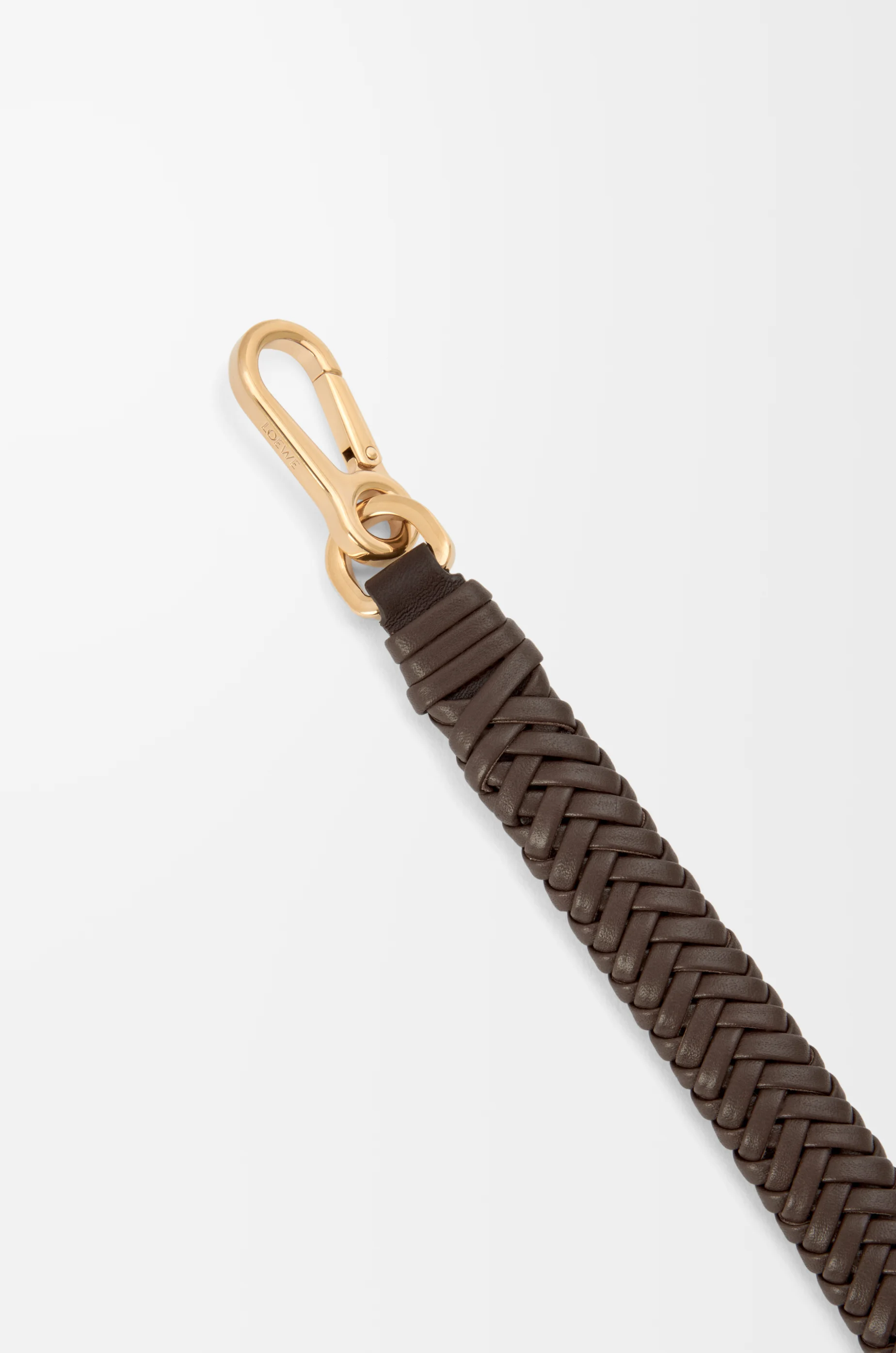 LOEWE Kurzer Riemen aus klassischem Kalbsleder mit Pfeilmotiv Schokoladenbraun